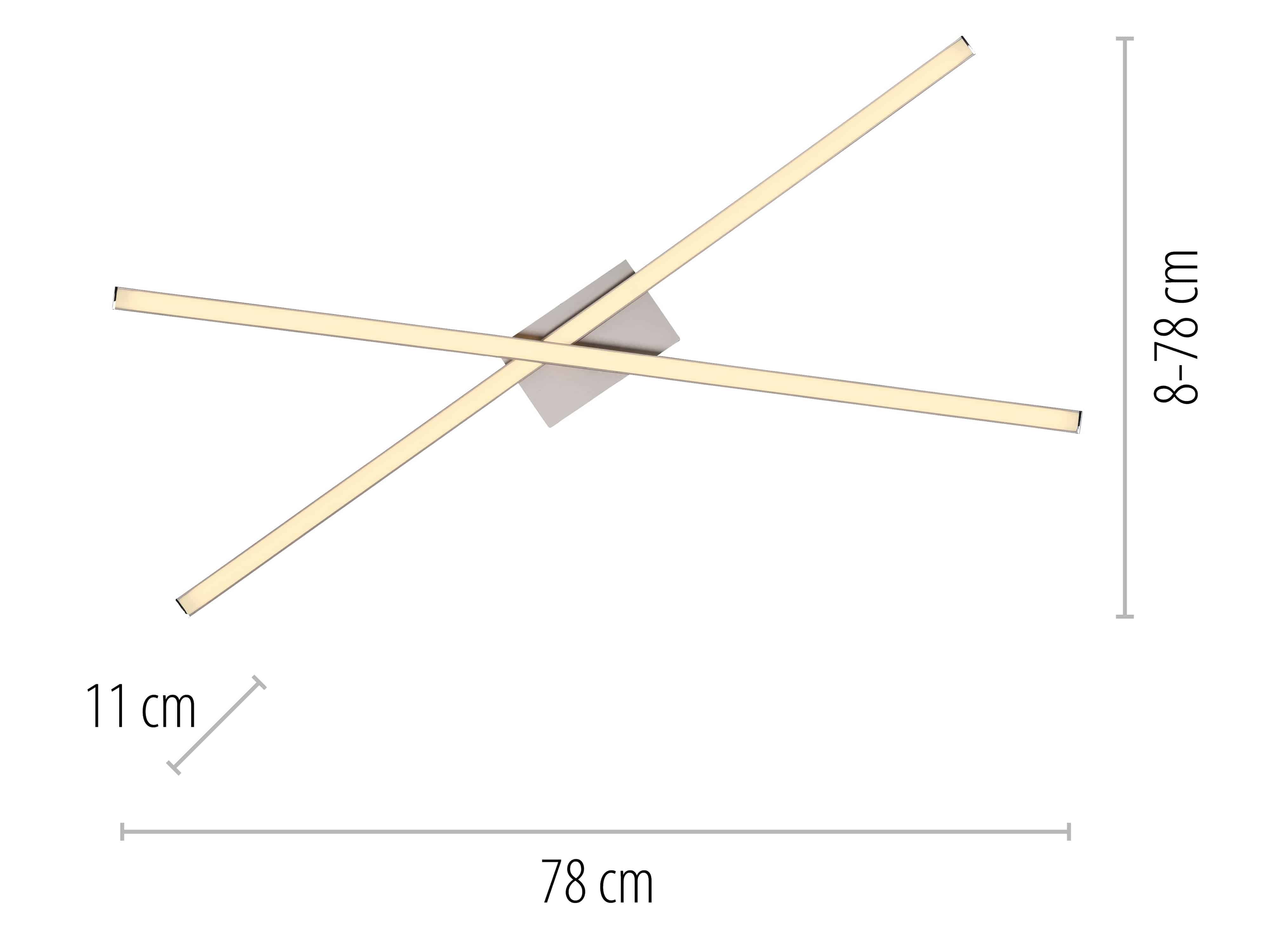 JUST LIGHT LED-Deckenleuchte 14726-55, 12W, 3000K, 1730lm, warmweiß, IP20, stahl JUST LIGHT LED-Deckenleuchte 14726-55, 12W, 3000K, 1730lm, warmweiß, IP20, stahl