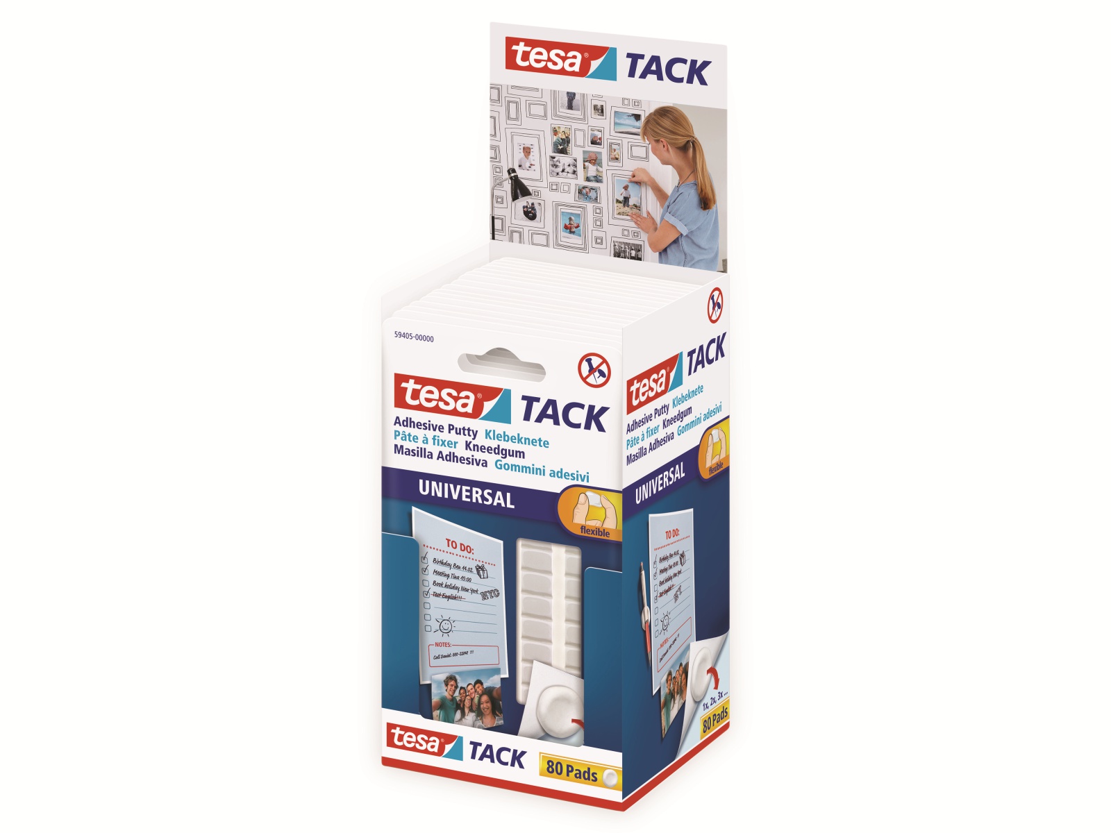 TESA Tack® Klebeknete, 80 Stück, 59405-00000-00 TESA Tack® Klebeknete, 80 Stück, 59405-00000-00