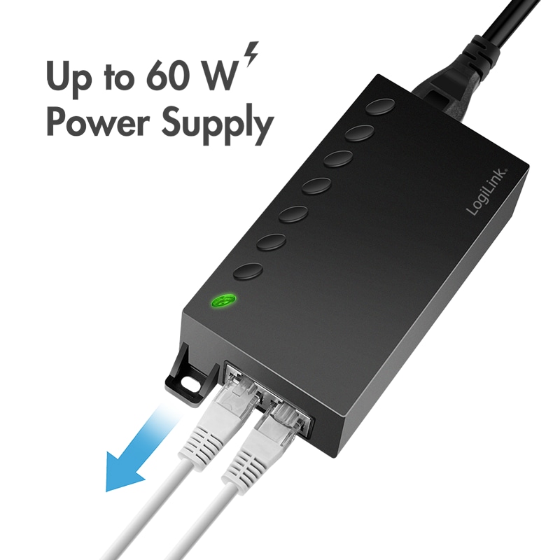LOGILINK Gigabit PoE++ Injector 60W LOGILINK Gigabit PoE++ Injector 60W