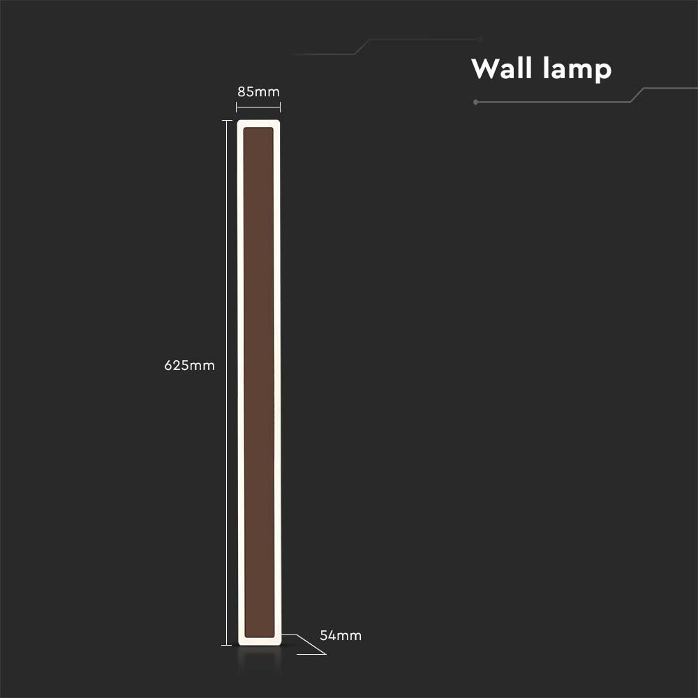 V-TAC LED-Wandleuchte VT-11117, EEK: E, 17 W, 2330 lm, 4000 K, braun V-TAC LED-Wandleuchte VT-11117, EEK: E, 17 W, 2330 lm, 4000 K, braun
