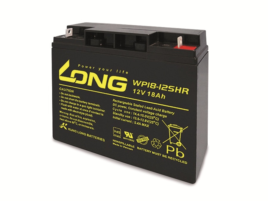 KUNG LONG Blei-Akkumulator WP18-12SHR, 12 V-/18 Ah KUNG LONG Blei-Akkumulator WP18-12SHR, 12 V-/18 Ah