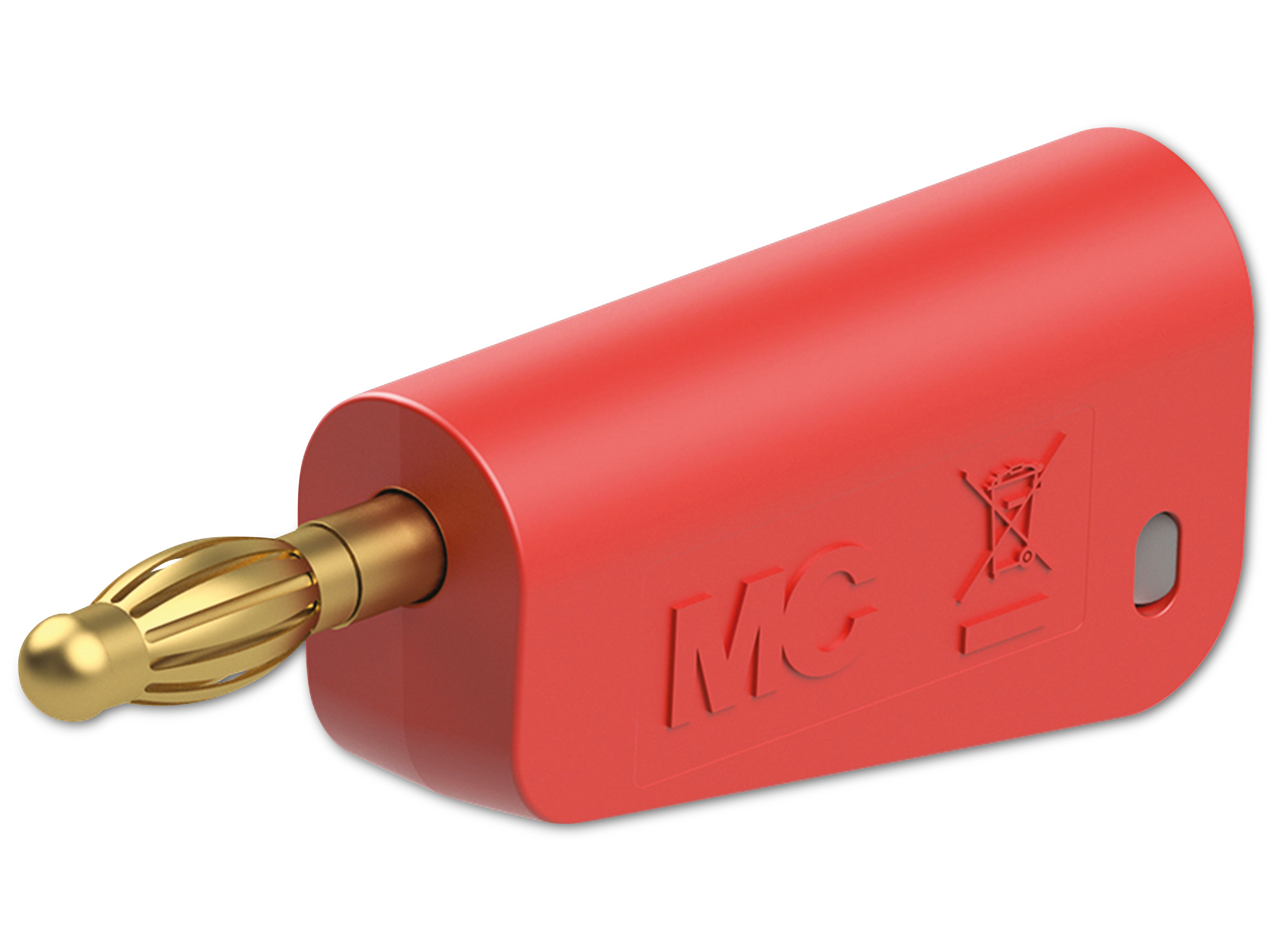 STÄUBLI Einzelstecker, 64.1043-22, 4 mm , rot, 30 V, 32 A / 60 V, 32 A STÄUBLI Einzelstecker, 64.1043-22, 4 mm , rot, 30 V, 32 A / 60 V, 32 A
