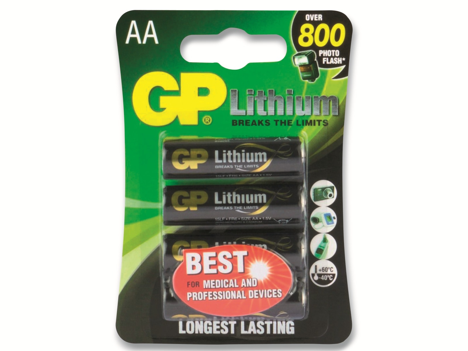 GP Mignon-Batterie EXCELLENT Lithium, 4 Stück GP Mignon-Batterie EXCELLENT Lithium, 4 Stück