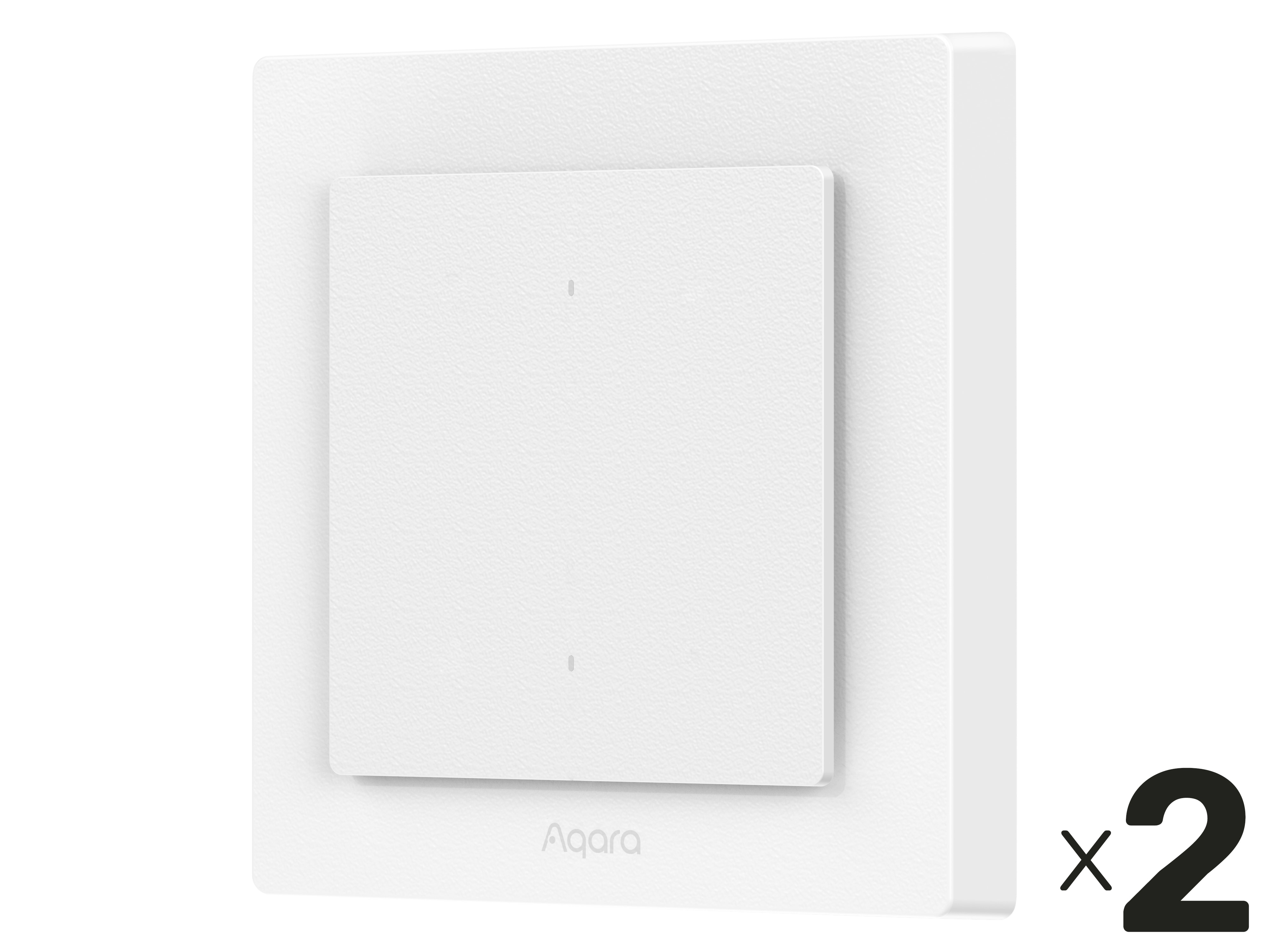 AQARA Lichtschalter Smart H2, WS-K07D, 2 Button, 1 Channel, 2 Stück AQARA Lichtschalter Smart H2, WS-K07D, 2 Button, 1 Channel, 2 Stück
