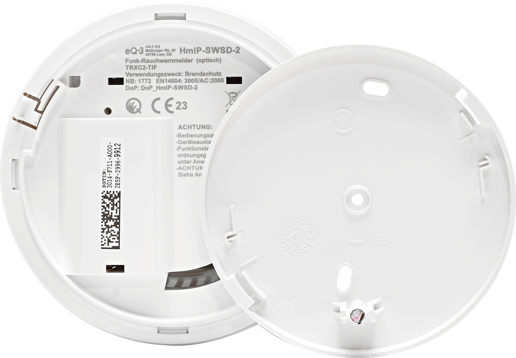 HOMEMATIC IP 156587A0, Rauchwarnmelder, Q-Label, 2 Stück HOMEMATIC IP 156587A0, Rauchwarnmelder, Q-Label, 2 Stück