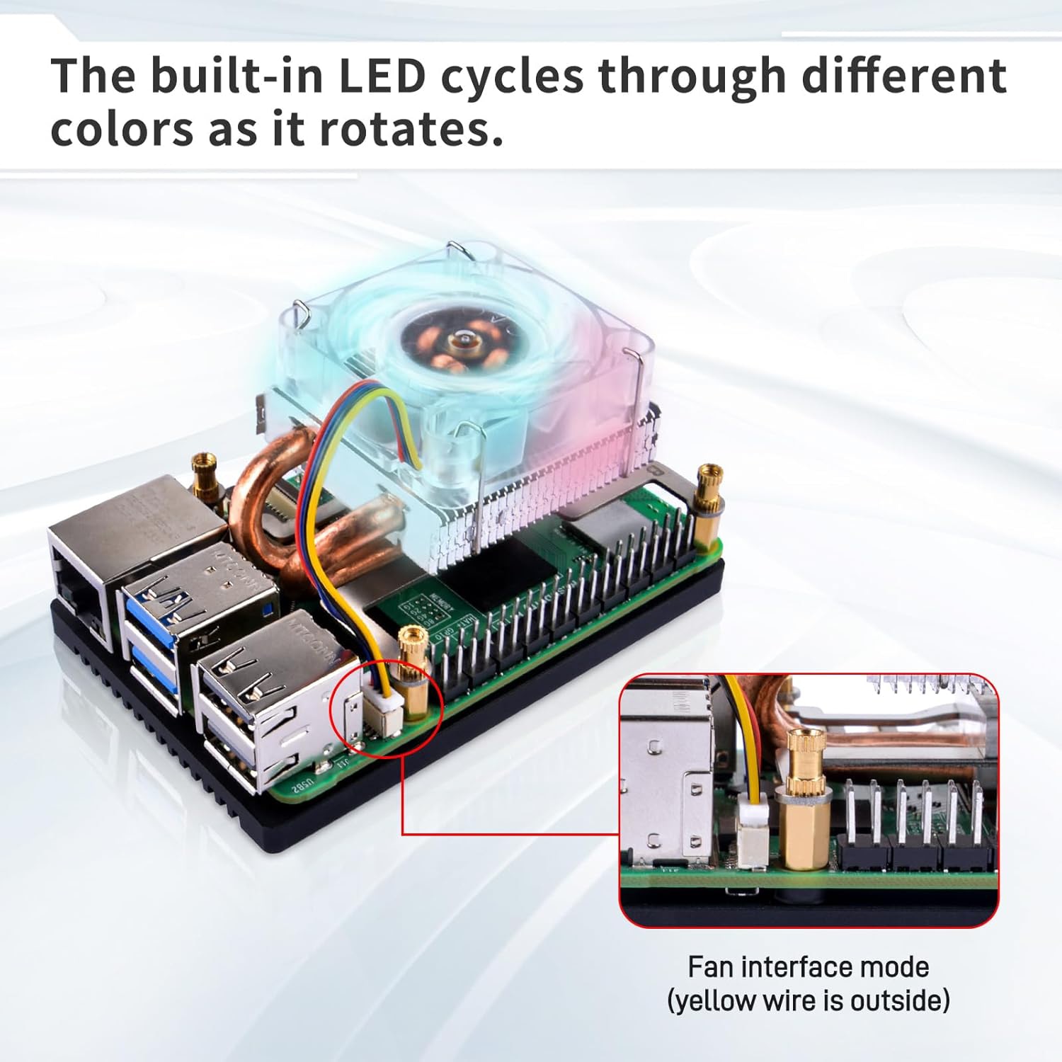 KUBII ICE Tower Lüfter für Raspberry Pi 5, Horizontal, EP-0215 KUBII ICE Tower Lüfter für Raspberry Pi 5, Horizontal, EP-0215