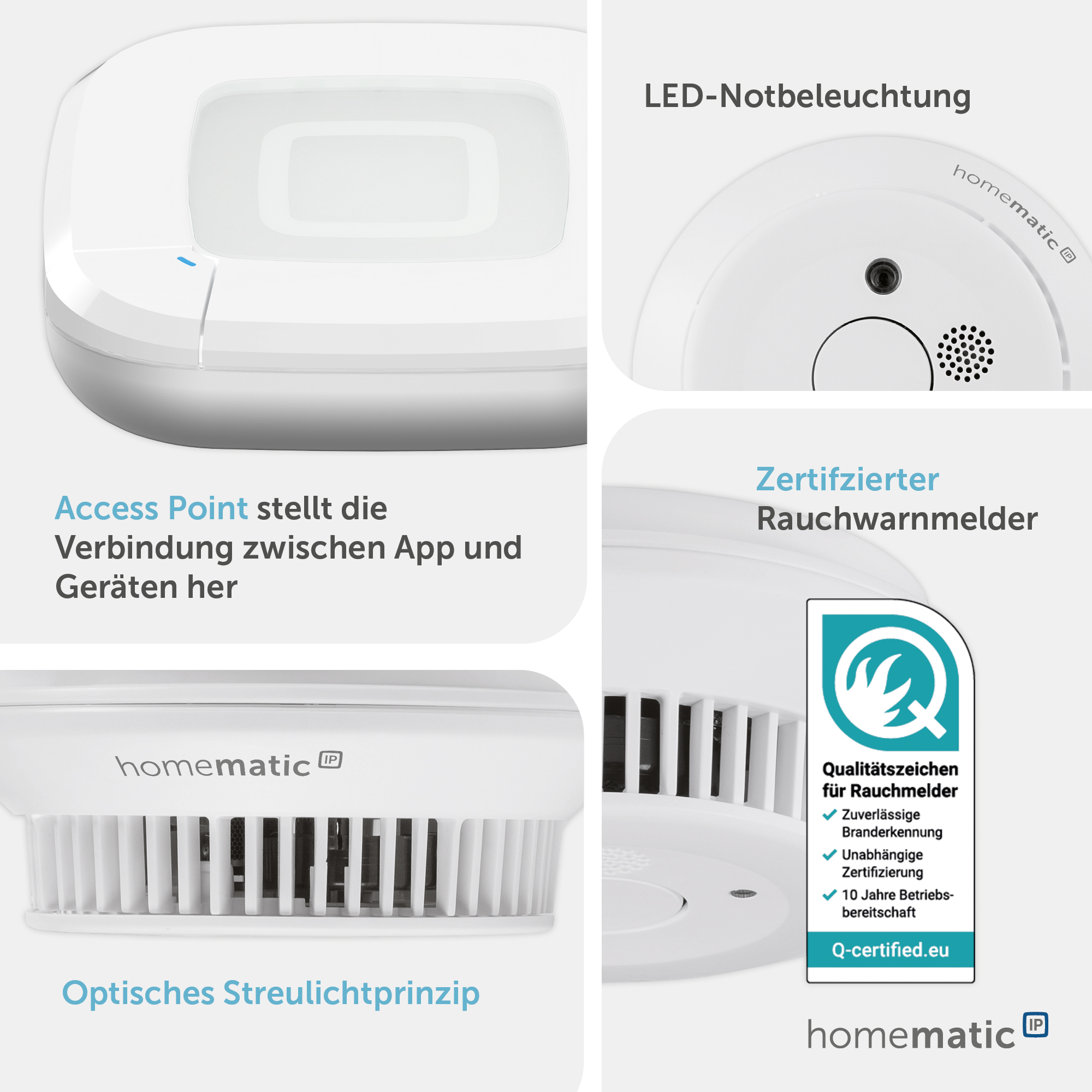 HOMEMATIC IP 162162A0 Starterset Rauchwarnmelder HOMEMATIC IP 162162A0 Starterset Rauchwarnmelder