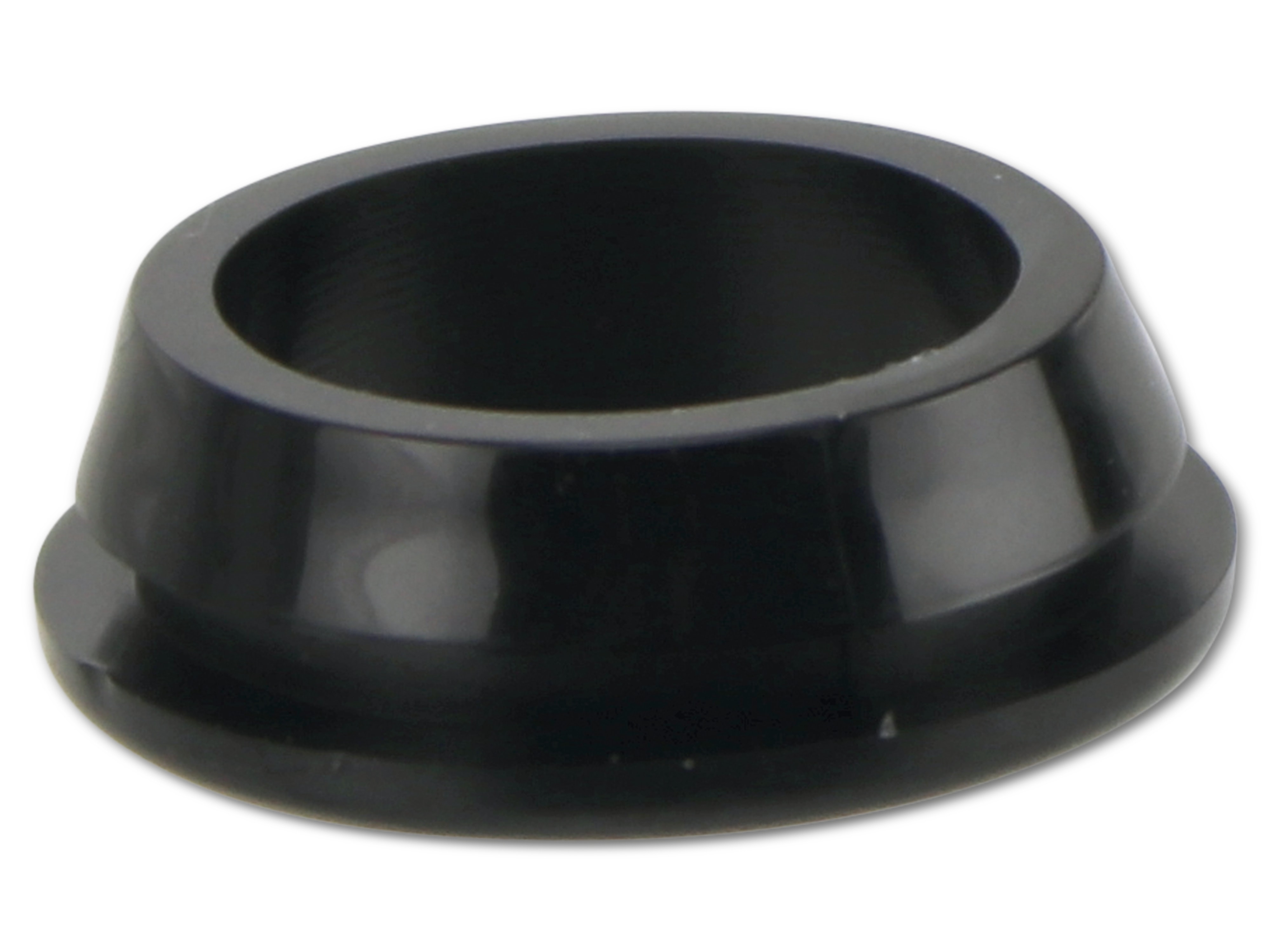 KSS Kabeldurchführungstülle PVC weich, schwarz, Plattenstärke 2, offen, 1 Stück