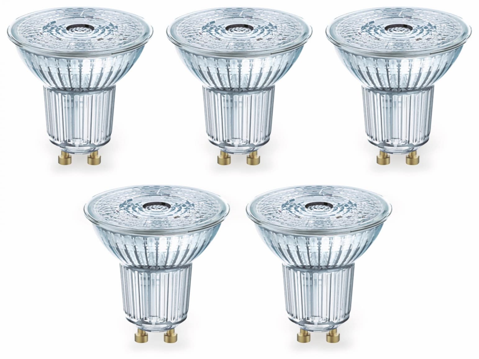 OSRAM LED-Lampe LED BASE PAR16, GU10, EEK F, 4,3 W, 350 lm, 2700 K, 5 Stk.