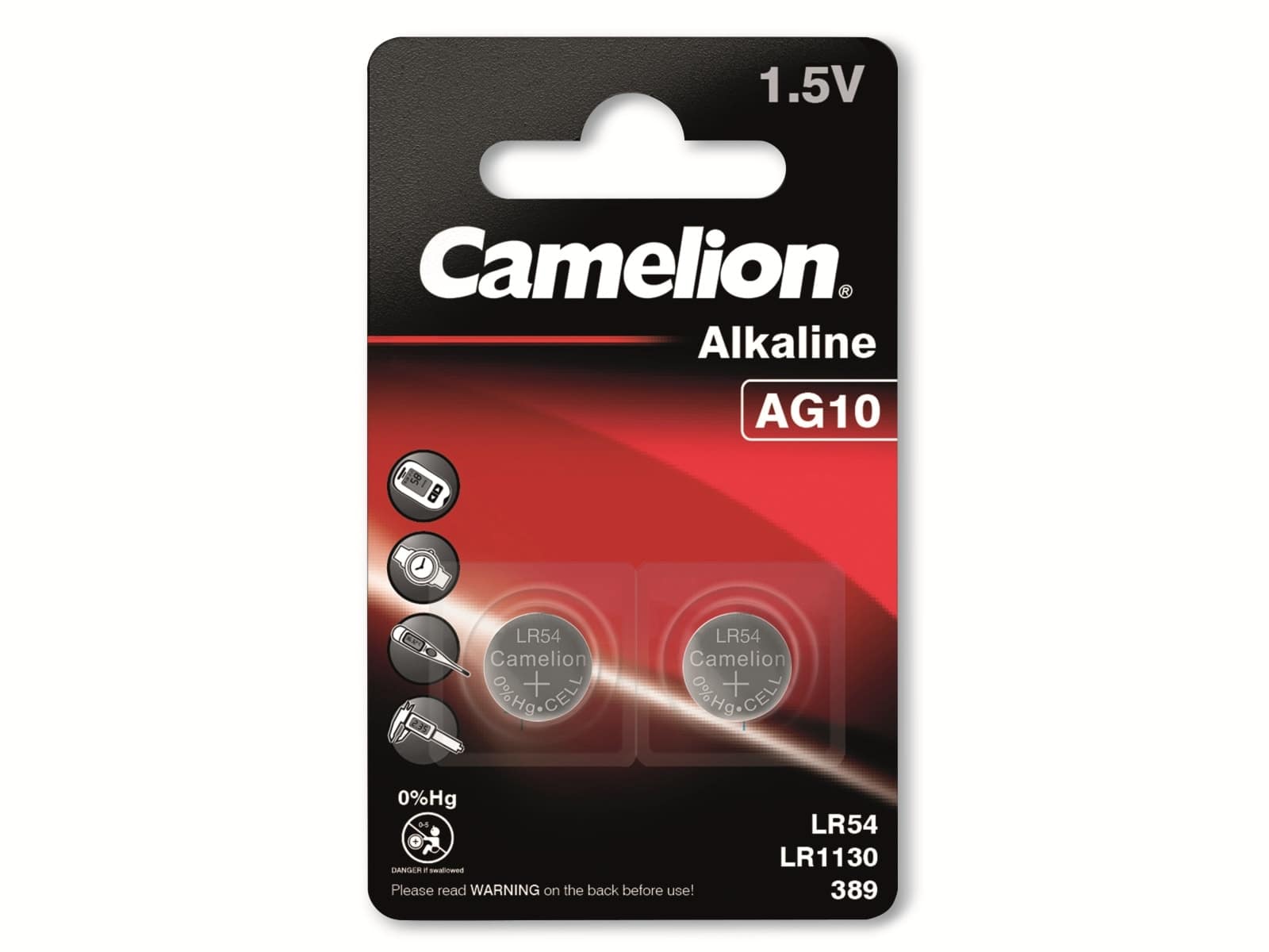 CAMELION Knopfzelle AG10, 2 St. CAMELION Knopfzelle AG10, 2 St.