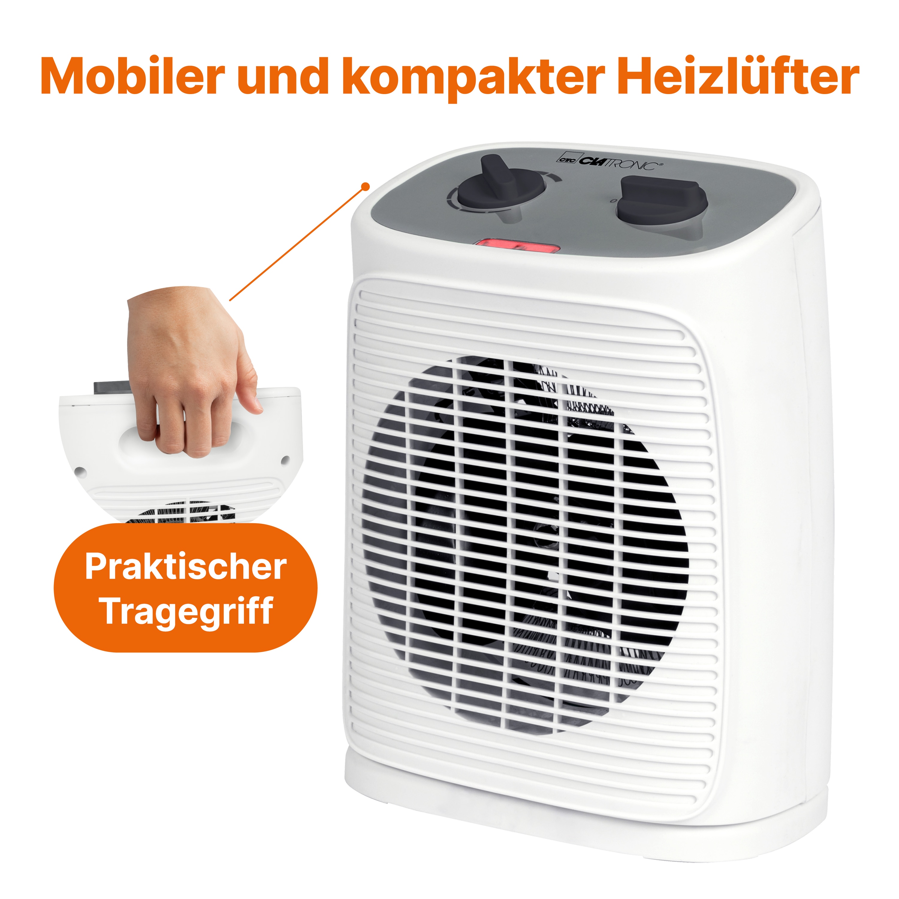 CLATRONIC Heizlüfter HL 3800, 2000 W, weiß CLATRONIC Heizlüfter HL 3800, 2000 W, weiß