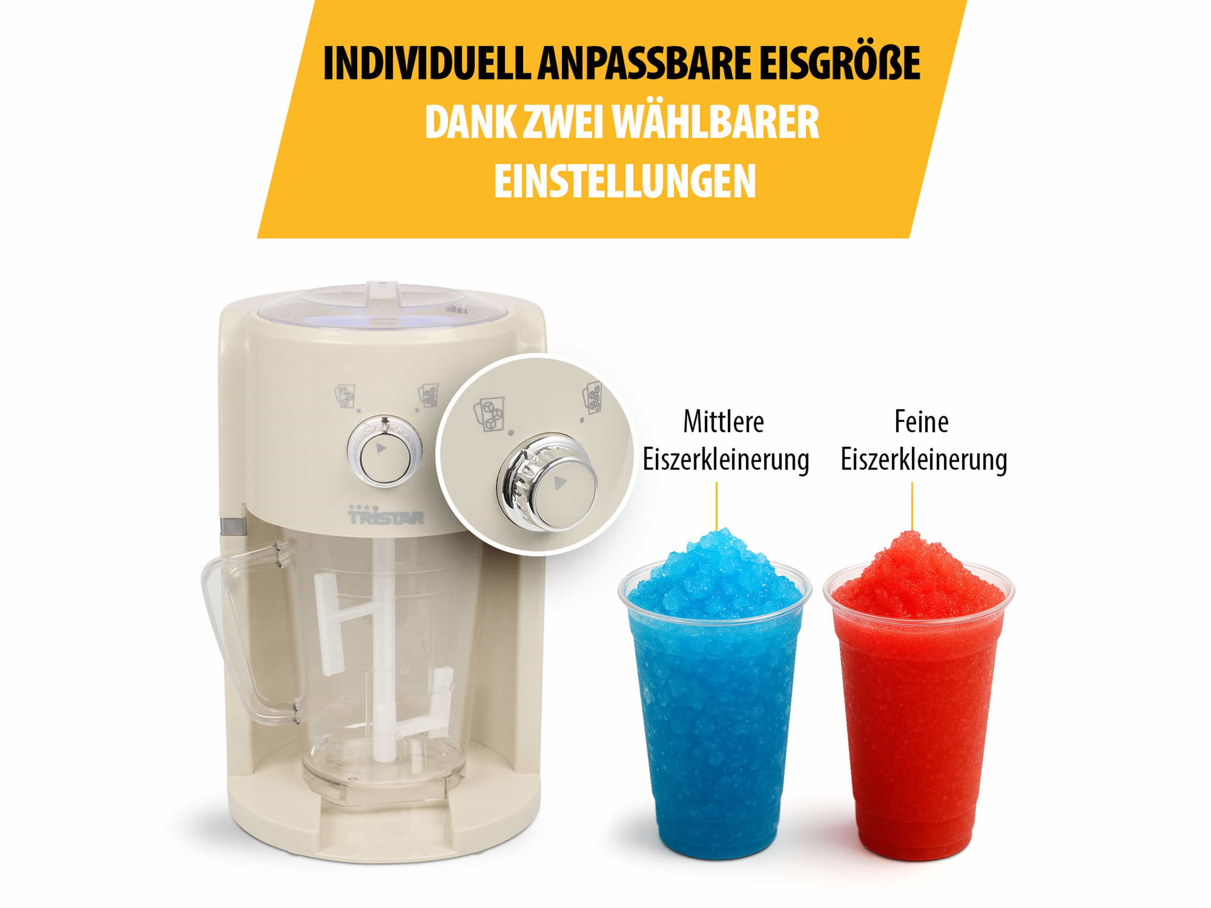 TRISTAR Slush-Eismaschine KD-7310, Slushy Maker, leistungsstarker 30W-Motor TRISTAR Slush-Eismaschine KD-7310, Slushy Maker, leistungsstarker 30W-Motor