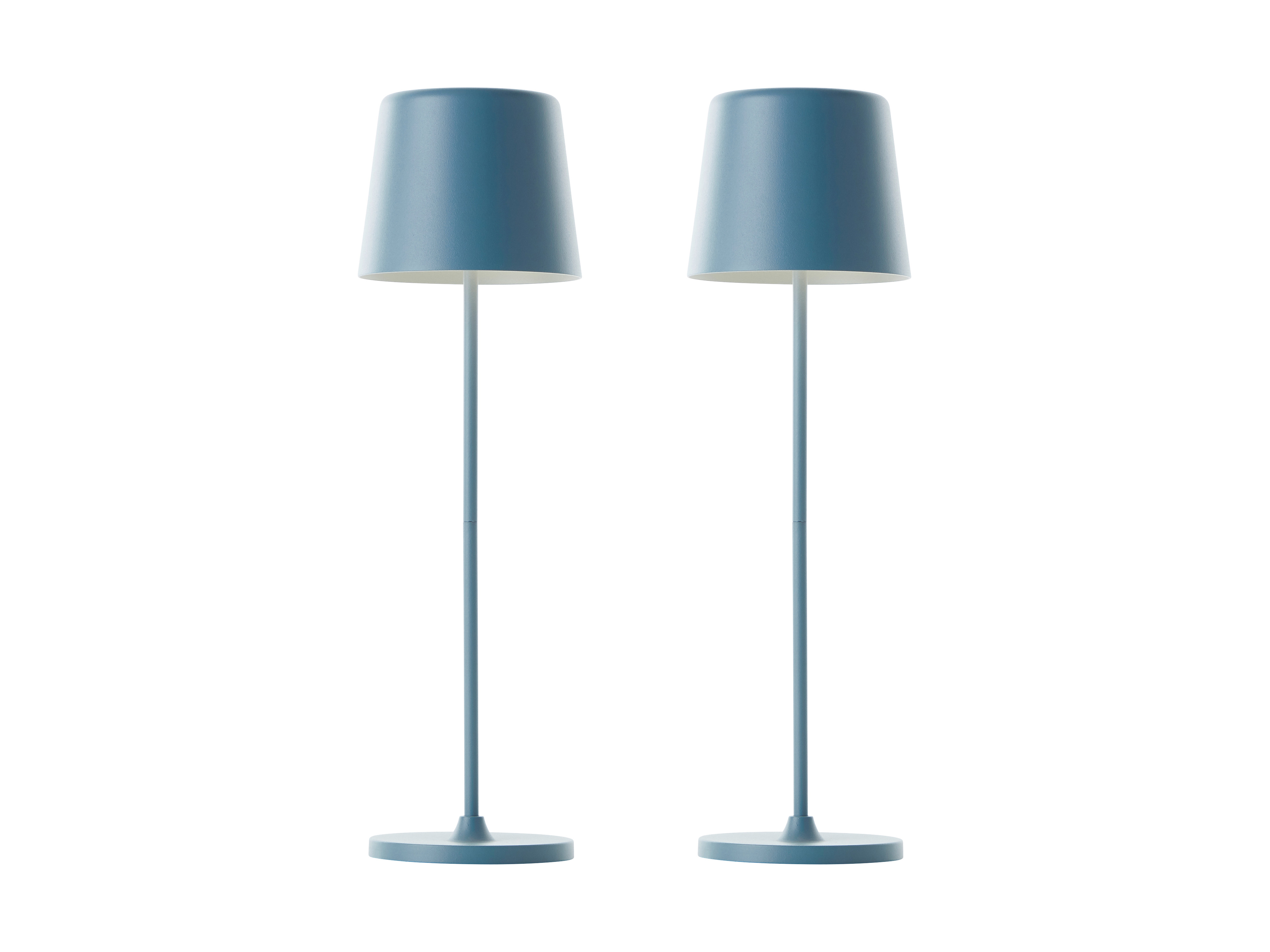 BRILLIANT LED-Akku-Tischleuchte Kaami, 2 W, 310 lm, 3000 K, blau, 2er Set