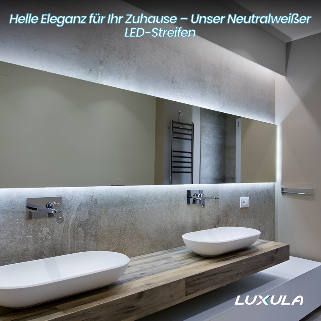LUXULA LED-Strip, 5 m, neutralweiß, EEK: F, 24 V, 4500 K, 120-LED/m LUXULA LED-Strip, 5 m, neutralweiß, EEK: F, 24 V, 4500 K, 120-LED/m