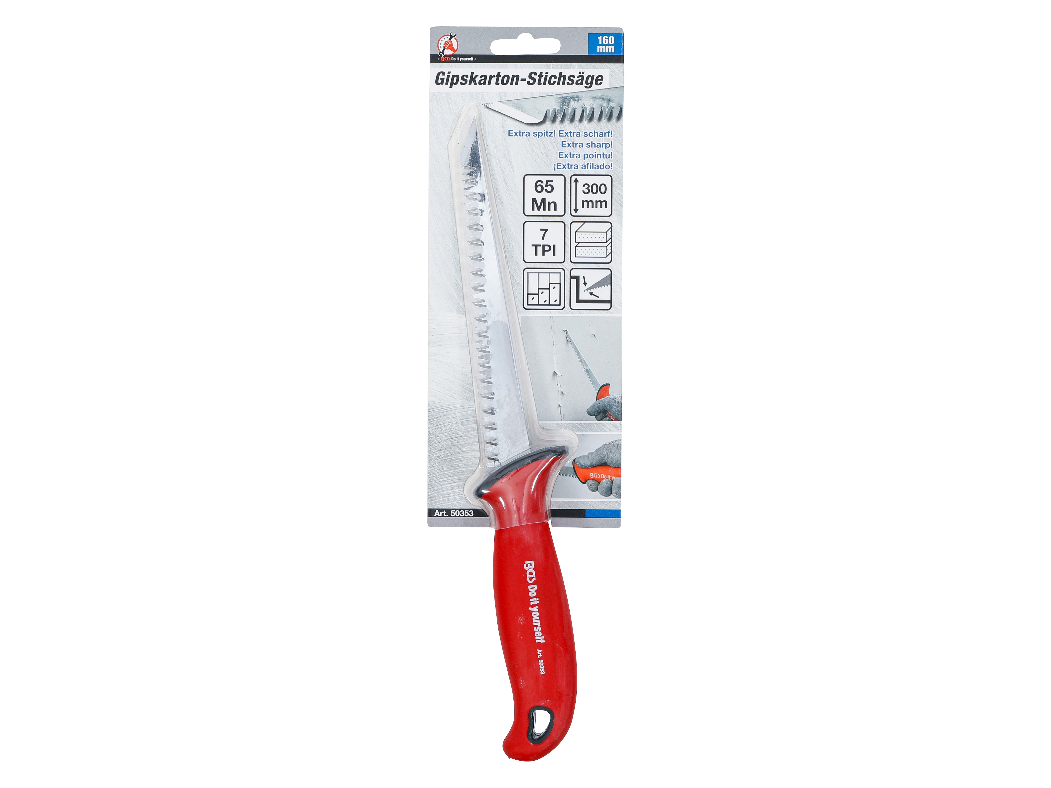 BGS TECHNIC Gipskarton-Stichsäge, 50353, 160 mm BGS TECHNIC Gipskarton-Stichsäge, 50353, 160 mm