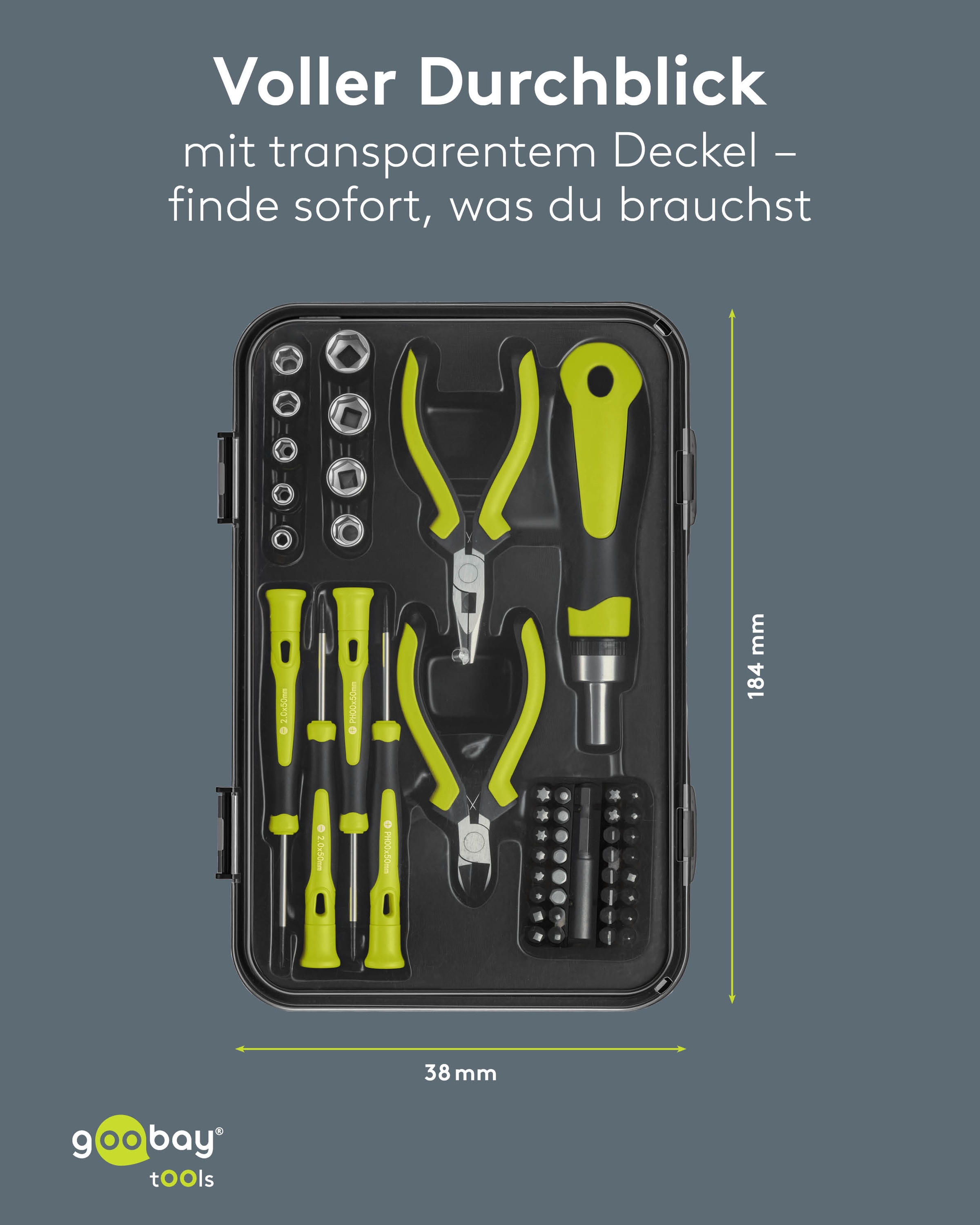 GOOBAY TOOLS Werkzeug-Set Advanced, 77846, 49-teilig GOOBAY TOOLS Werkzeug-Set Advanced, 77846, 49-teilig