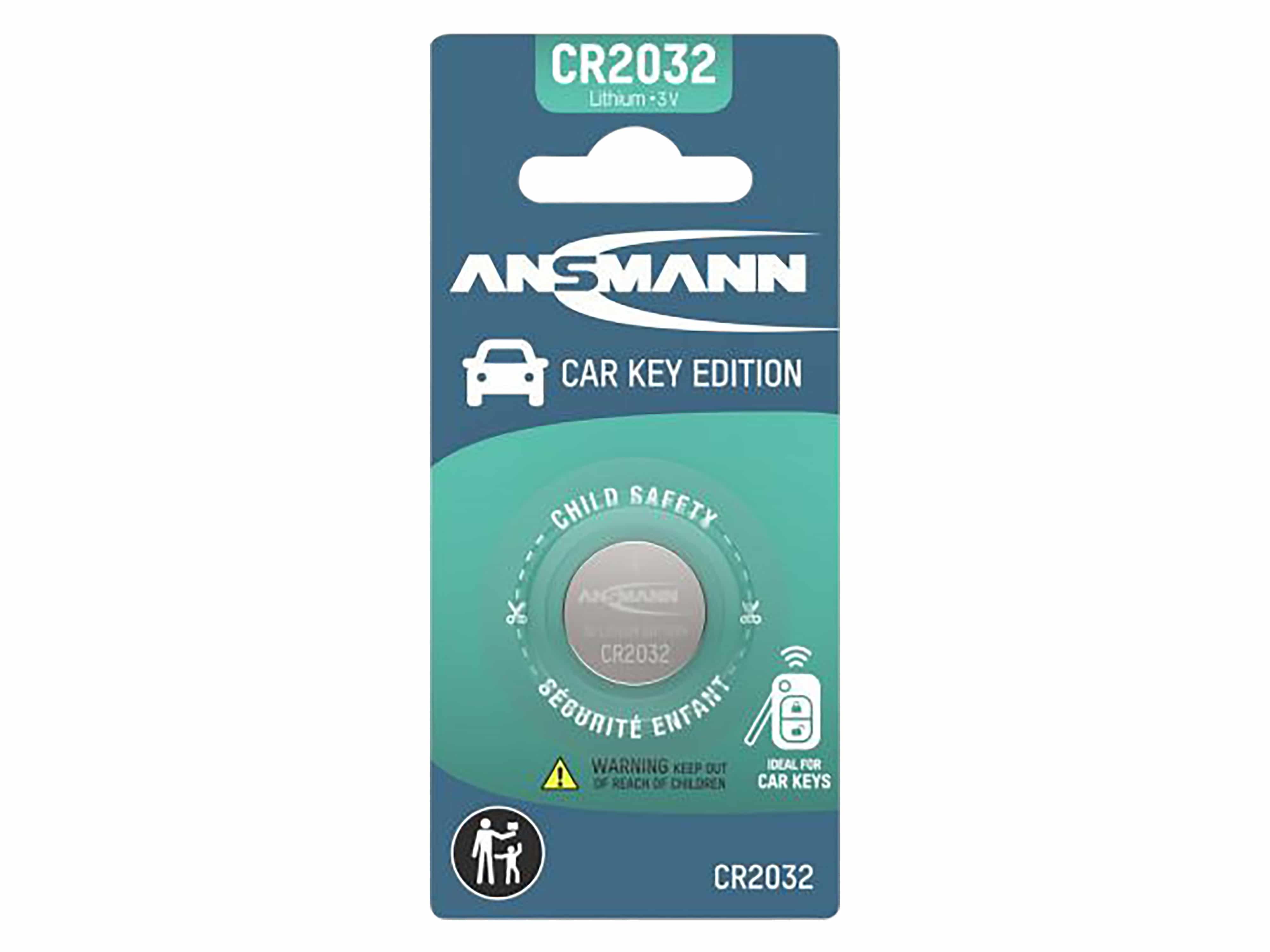 ANSMANN Knopfzelle, CR2032, Lithium, 3 V