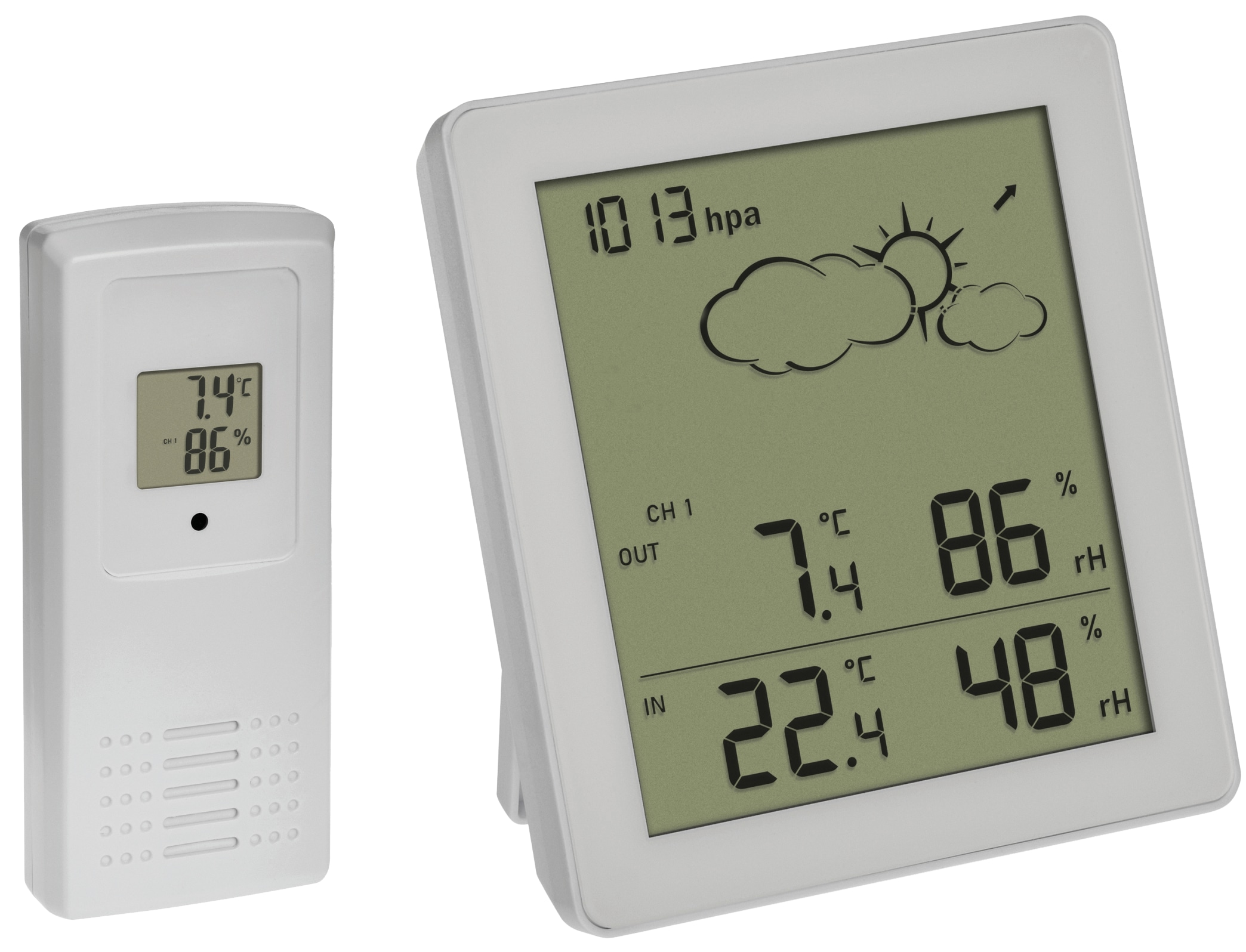 TFA Funk-Wetterstation CLEAR, 35.1168.02, weiß TFA Funk-Wetterstation CLEAR, 35.1168.02, weiß