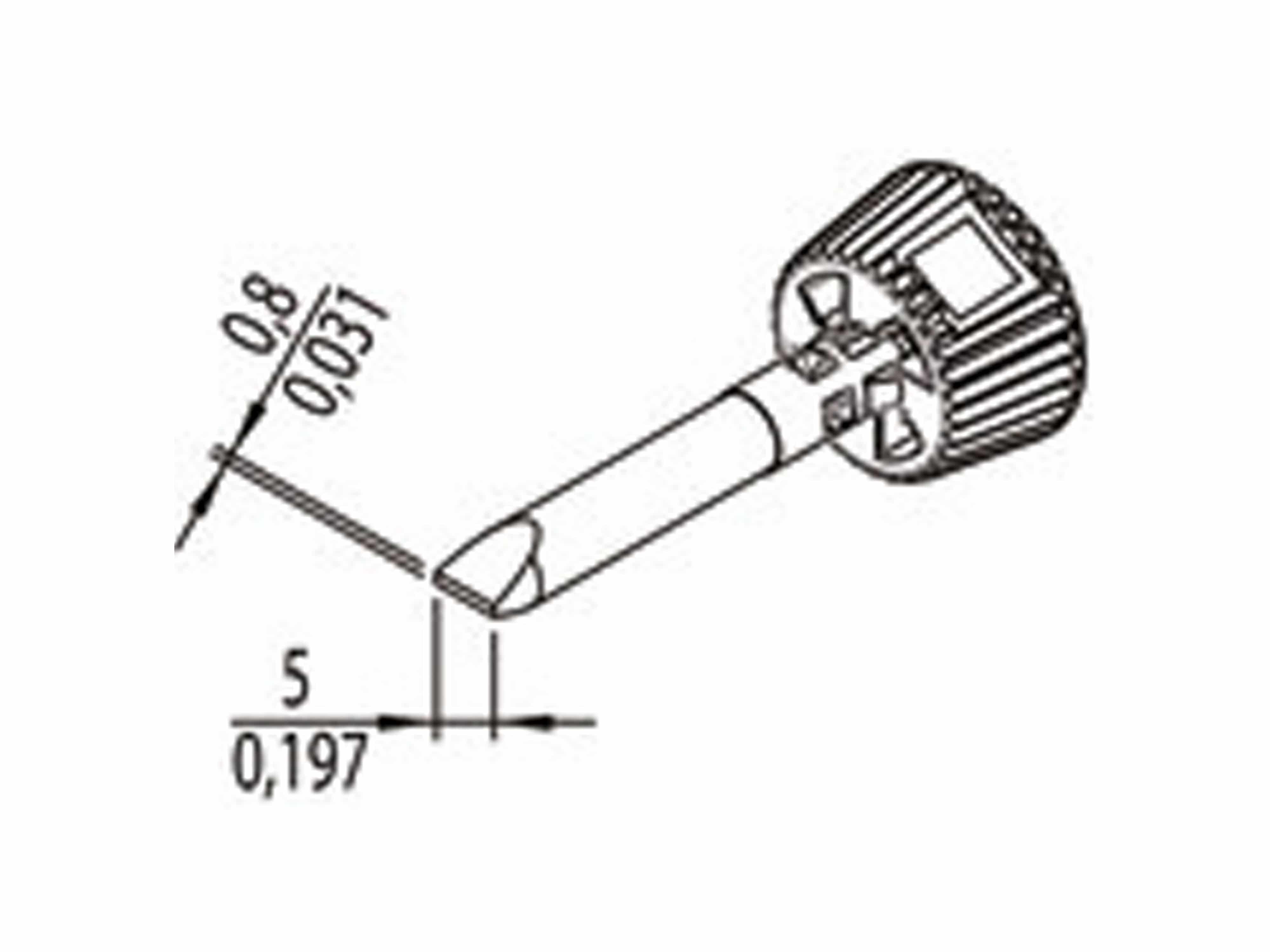 ERSA Lötspitze, 0142CDLF50/SB, meißelförmig, 5,0 mm ERSA Lötspitze, 0142CDLF50/SB, meißelförmig, 5,0 mm