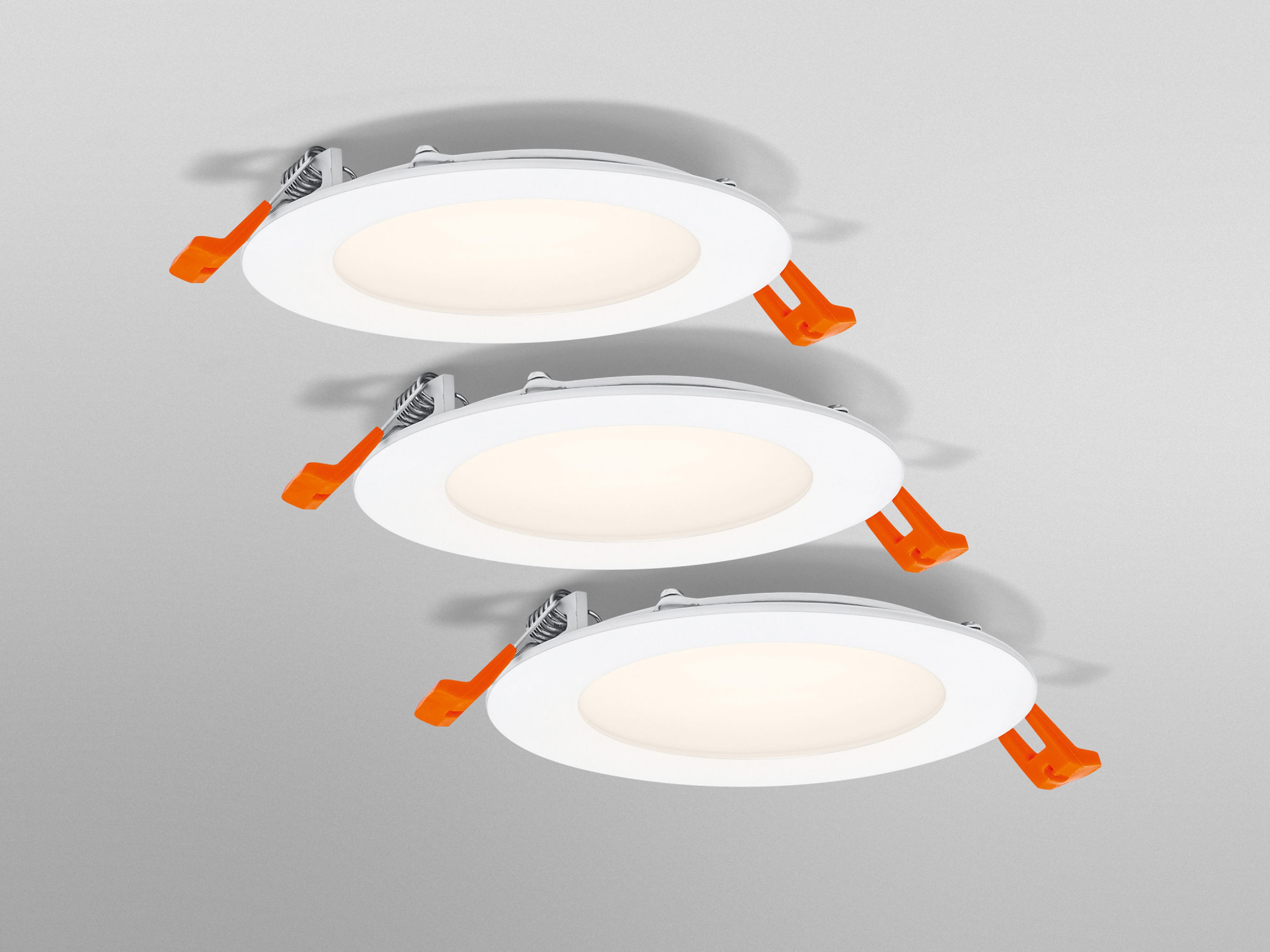 OSRAM LED-Einbauleuchte ultra slim, 8W, 550lm, 3000K, IP20, warmweiß, Ø 120 mm, 3 Stück OSRAM LED-Einbauleuchte ultra slim, 8W, 550lm, 3000K, IP20, warmweiß, Ø 120 mm, 3 Stück