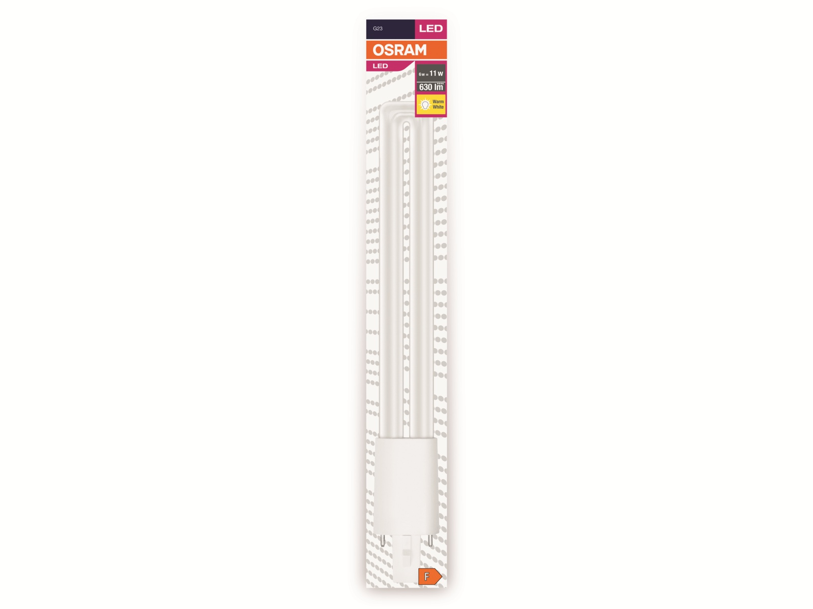 OSRAM LED-Lampe, Dulux S11, G23, EEK: F, 6W, 630lm, 3000K OSRAM LED-Lampe, Dulux S11, G23, EEK: F, 6W, 630lm, 3000K