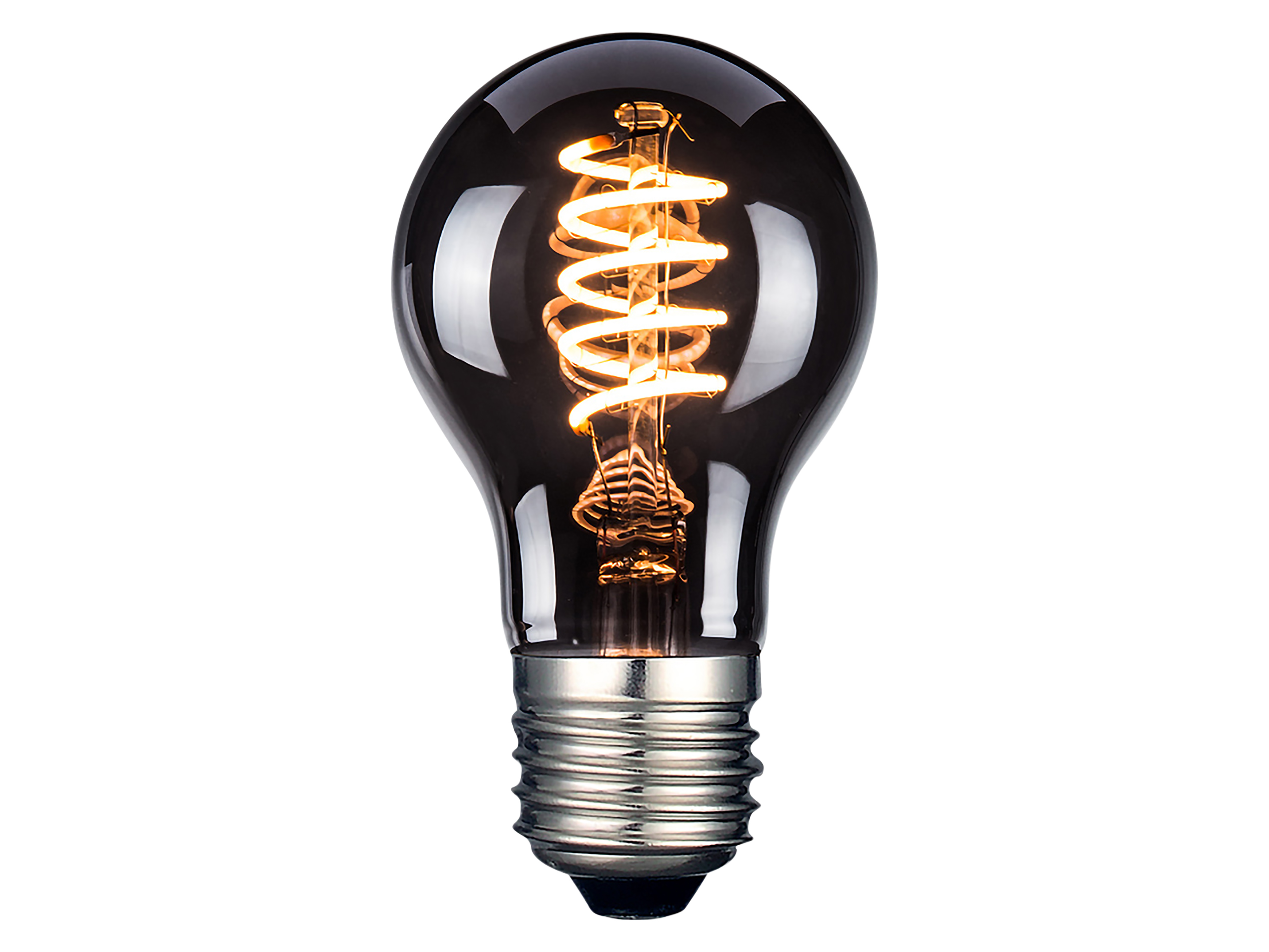 LUXULA LED-Filament-Lampe, SPIRAL, Bulb, E27, 4W, 40lm, 1800K, dimmbar
