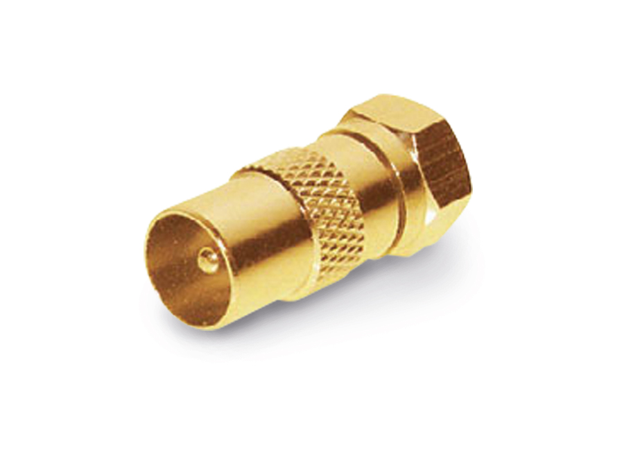 S-IMPULS F-Adapter, F-Stecker/Koaxialstecker, vergoldet S-IMPULS F-Adapter, F-Stecker/Koaxialstecker, vergoldet