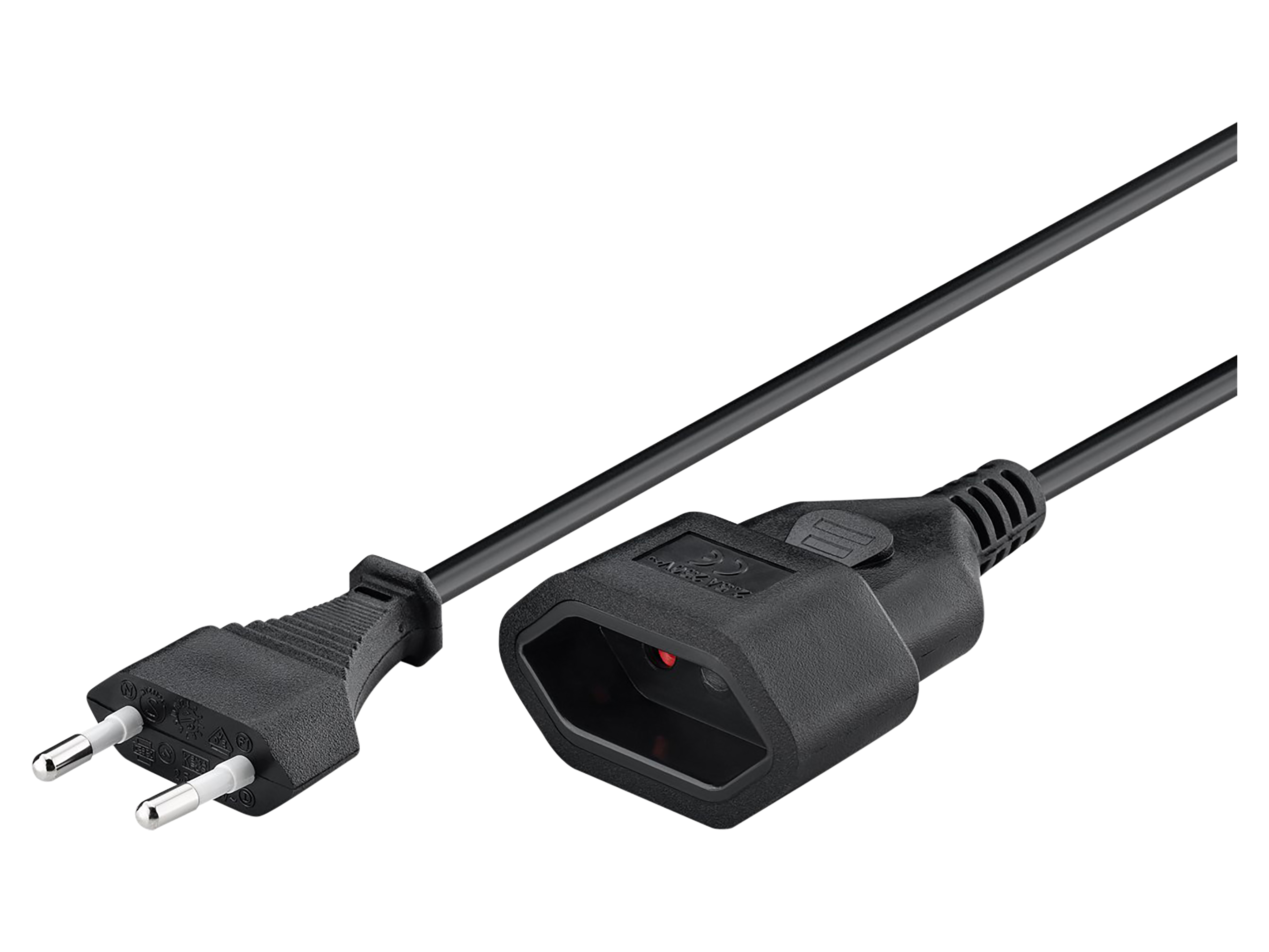 GOOBAY Euro-Verlängerung, 5 m, schwarz