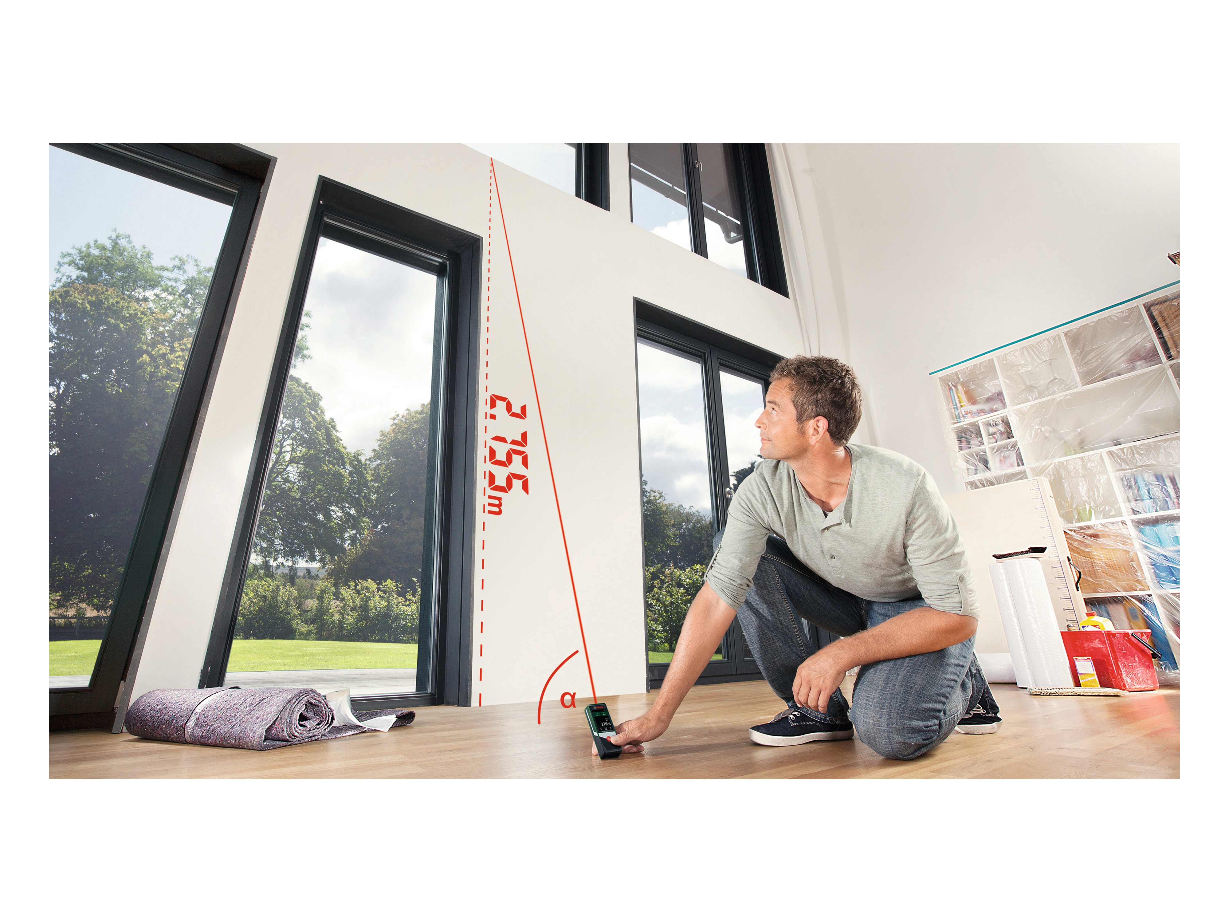 BOSCH Digitaler Laser-Entfernungsmesser AdvancedDistance 50 C, 06036722Z0 BOSCH Digitaler Laser-Entfernungsmesser AdvancedDistance 50 C, 06036722Z0