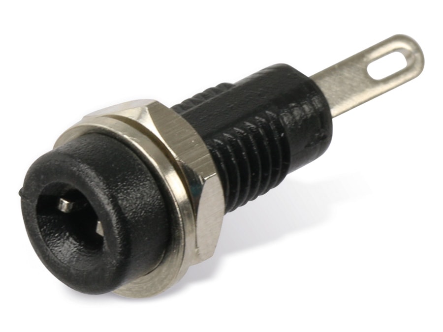 Zwerg-Einbaubuchse 2 mm, schwarz Zwerg-Einbaubuchse 2 mm, schwarz