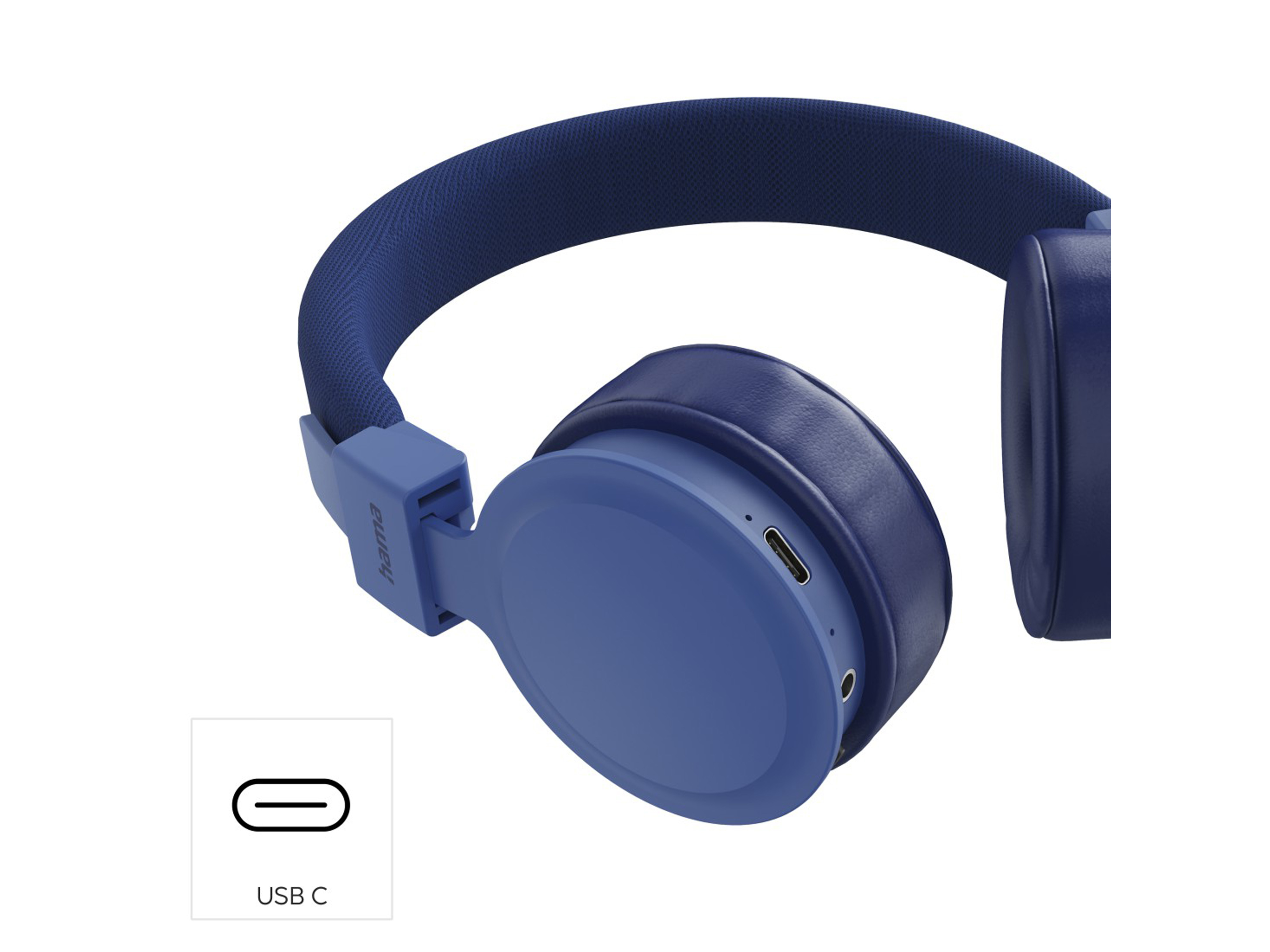 HAMA On-Ear Kopfhörer, Freedom Lit III, Bluetooth, faltbar, Sprachsteuerung blau On-Ear Kopfhörer HAMA, Freedom Lit III, Bluetooth, faltbar, Sprachsteuerung blau