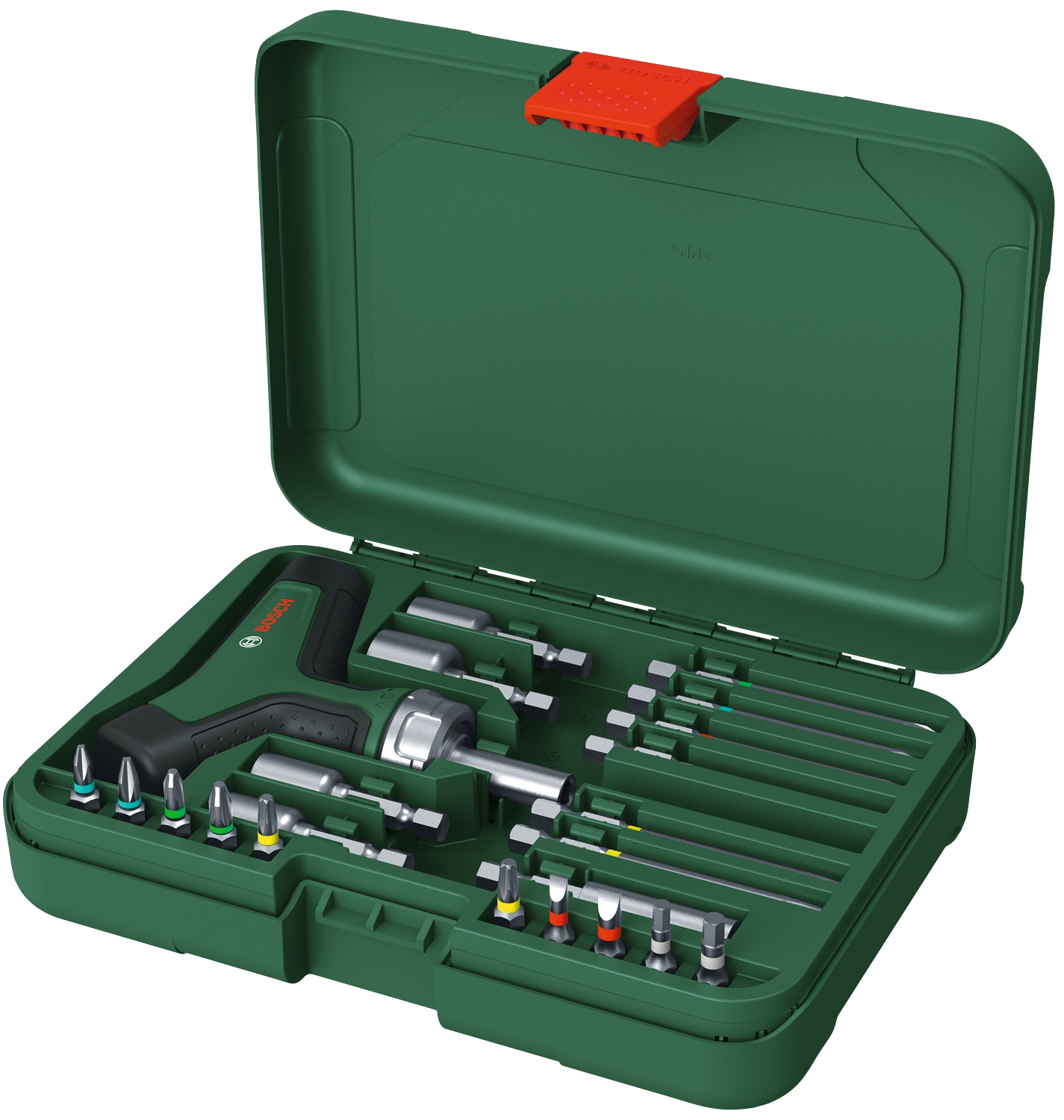 BOSCH Bit-Ratschenschraubendreher-Set, 1600A02Z9T, 22-teilig BOSCH Bit-Ratschenschraubendreher-Set, 1600A02Z9T, 22-teilig