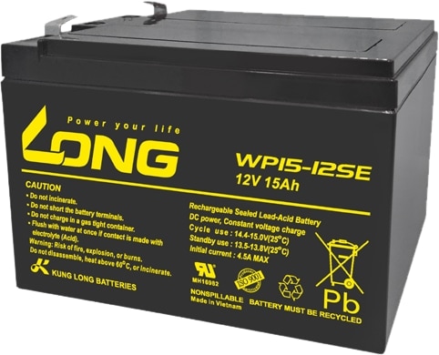KUNG LONG Blei-Akkumulator WP15-12SE-M, 12 V- / 15 Ah KUNG LONG Blei-Akkumulator WP15-12SE-M, 12 V- / 15 Ah