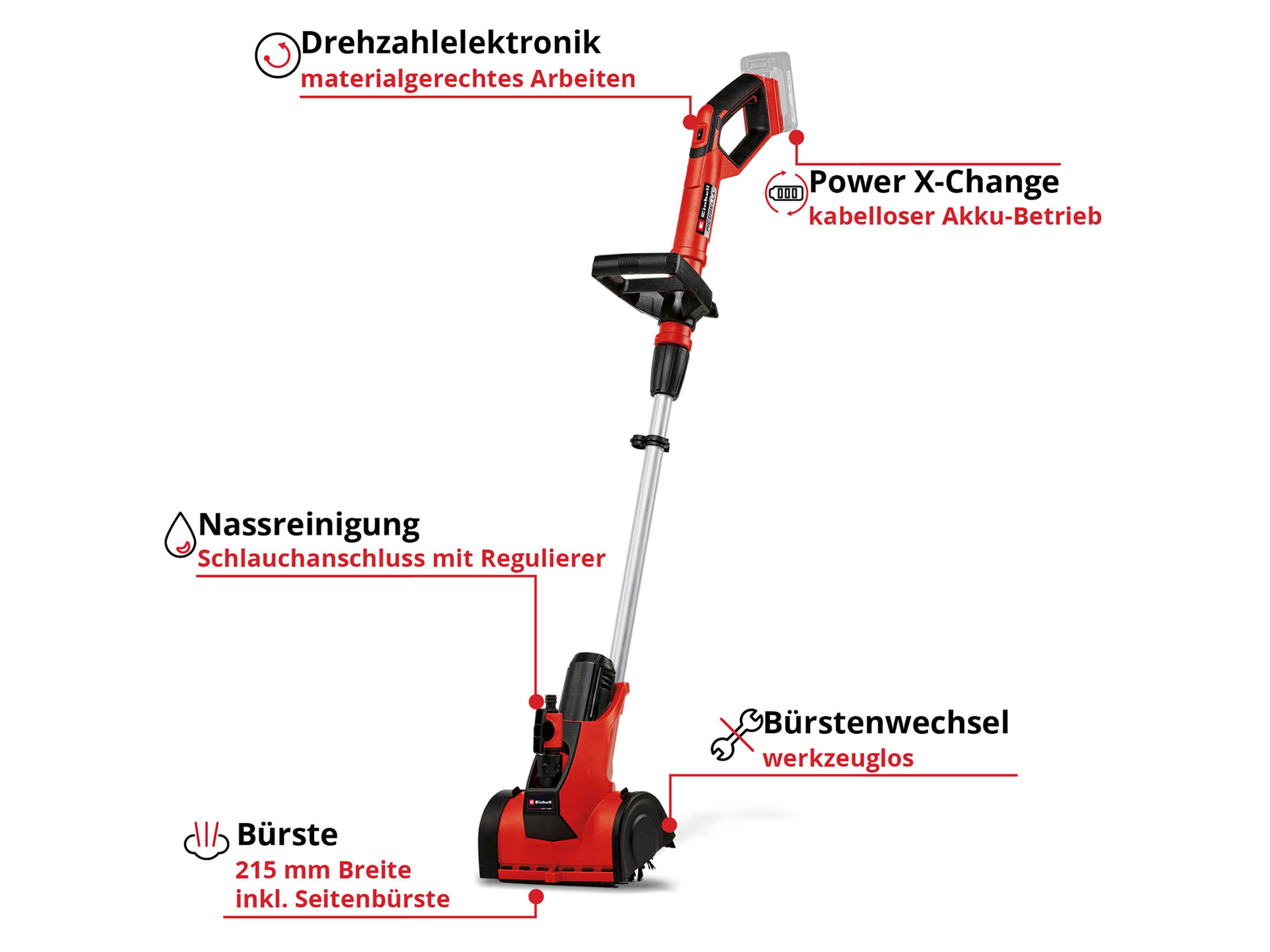 EINHELL Akku-Oberflächenbürste Picobella 18/215 Solo EINHELL Akku-Oberflächenbürste Picobella 18/215 Solo