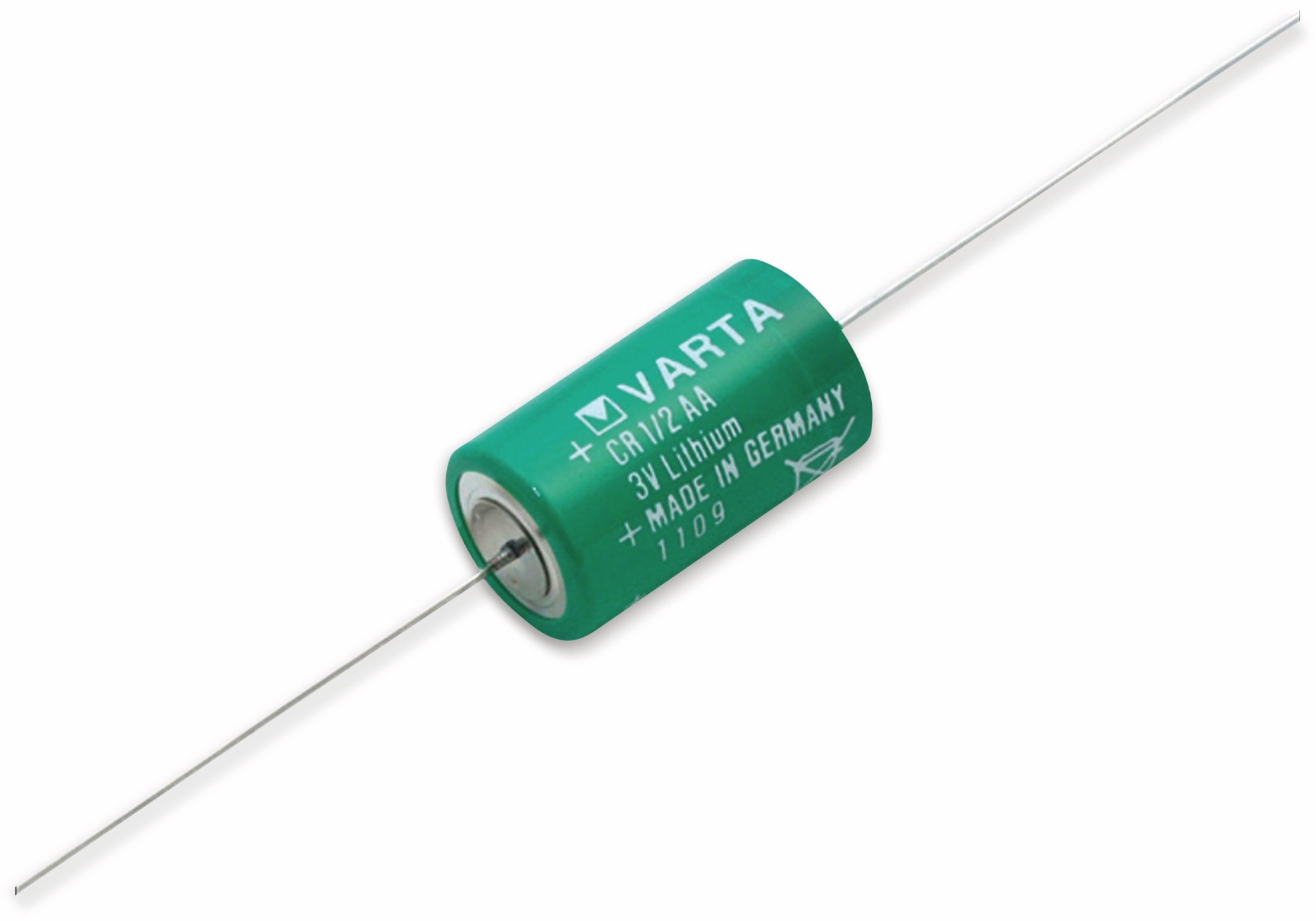 VARTA Lithium-Batterie CR 1/2AA-CD, mit Axialdraht, 3 V-, 950 mAh VARTA Lithium-Batterie CR 1/2AA-CD, mit Axialdraht, 3 V-, 950 mAh