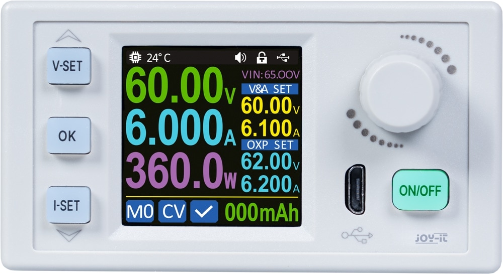 JOY-IT Labornetzteil-Steuergerät, JT-PS360, 60 V, 6 A JOY-IT Labornetzteil-Steuergerät, JT-PS360, 60 V, 6 A
