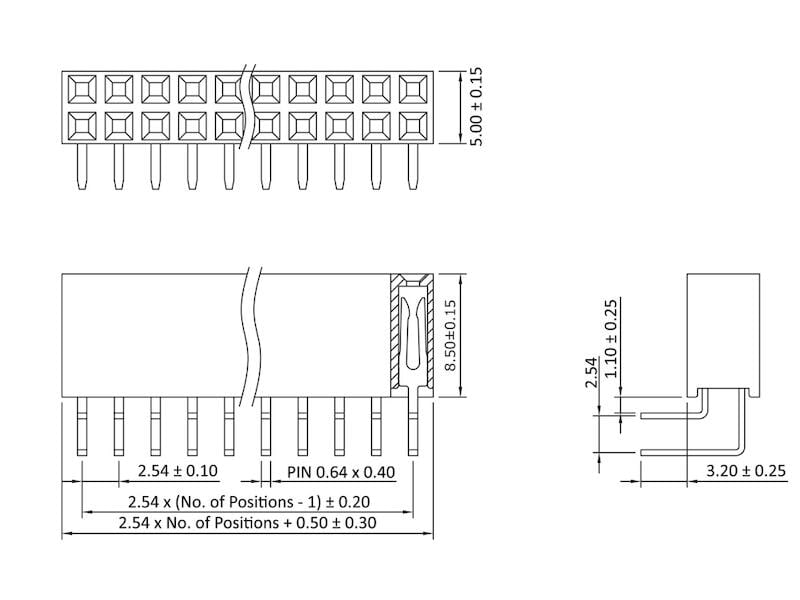 ECON CONNECT Buchsenleiste BLW2X7, 2x7, RM 2,54 mm, H 8,5 mm ECON CONNECT Buchsenleiste BLW2X7, 2x7, RM 2,54 mm, H 8,5 mm
