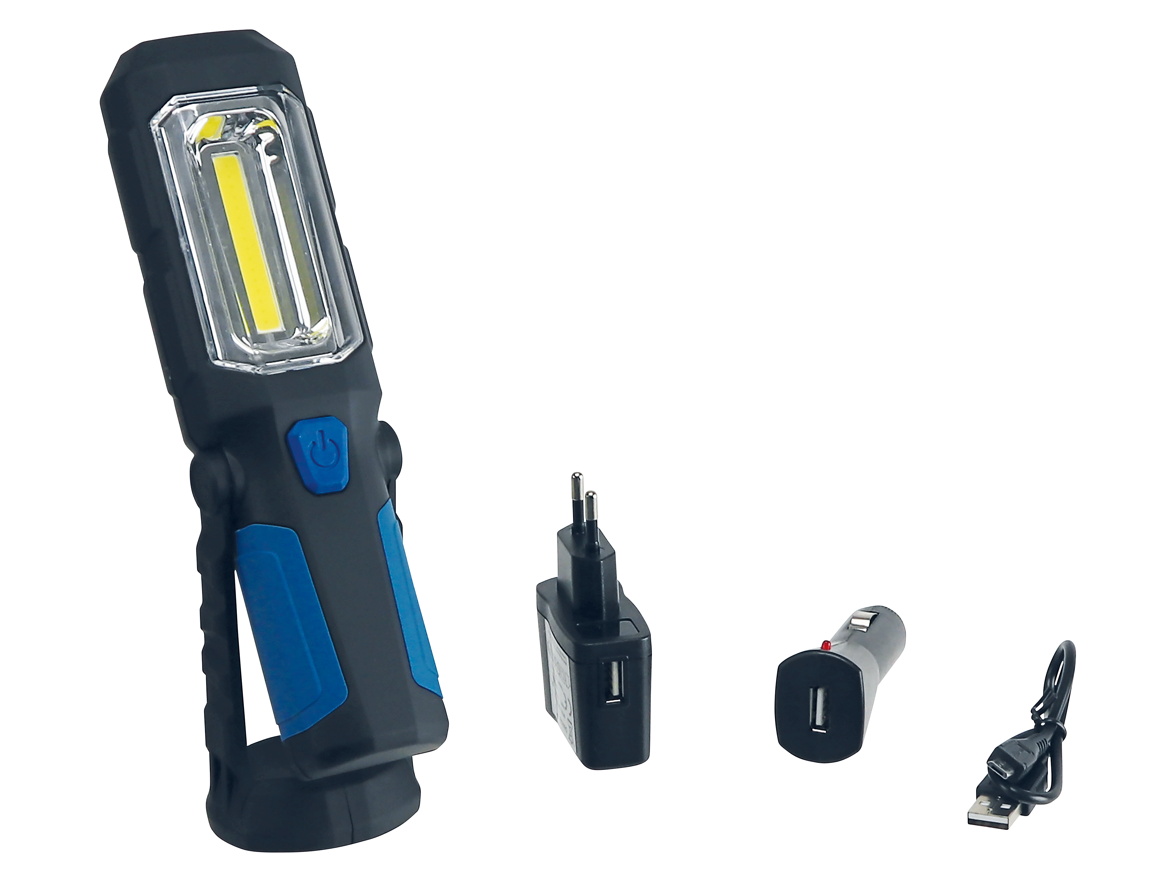 Akku-LED-Arbeitsleuchte, L006D-COB, blau/schwarz, 3,7V, 2000 mA LED-Arbeitsleuchte, L006D-COB, blau/schwarz, 3,7V, 2000 mA