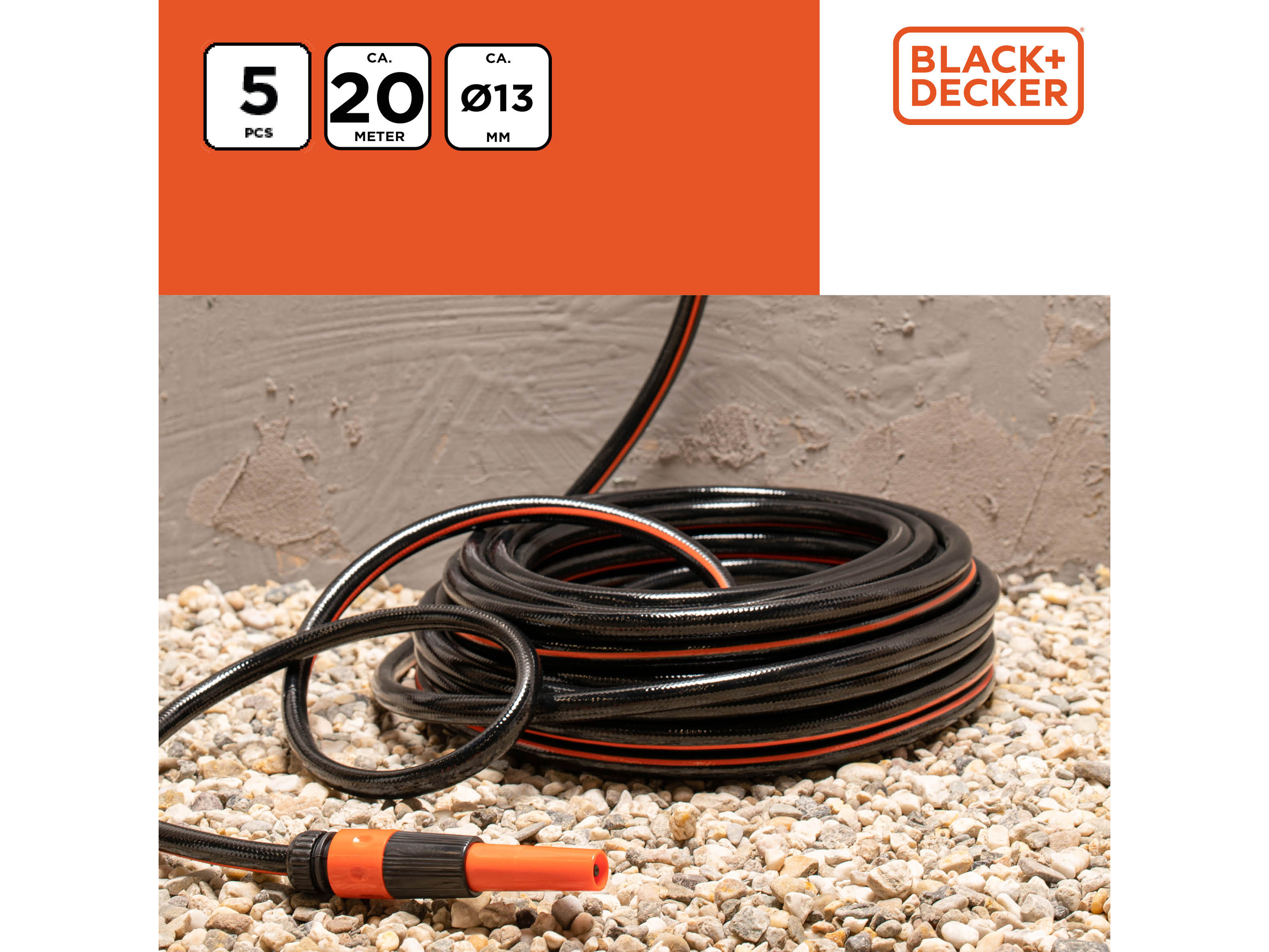 BLACK & DECKER Gartenschlauch, Ø 13 mm x 20 m BLACK & DECKER Gartenschlauch, Ø 13 mm x 20 m