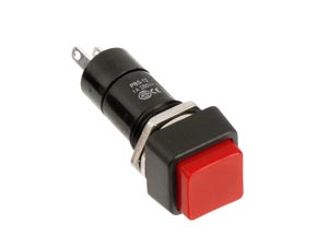 Einbau-Druckschalter PBS-12A, quadratisch, Ein/Aus, rot Einbau-Druckschalter PBS-12A, quadratisch, Ein/Aus, rot