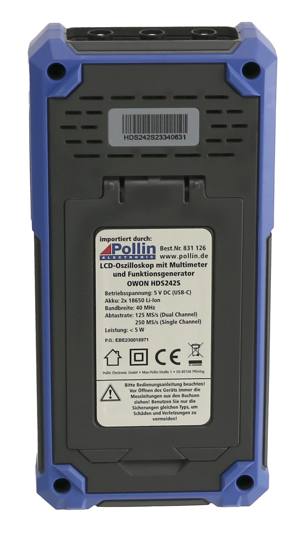 OWON LCD-Oszilloskop mit Multimeter und Funktionsgenerator, HDS242S, 2-Kanal, 40 MHz OWON LCD-Oszilloskop mit Multimeter und Funktionsgenerator, HDS242S, 2-Kanal, 40 MHz