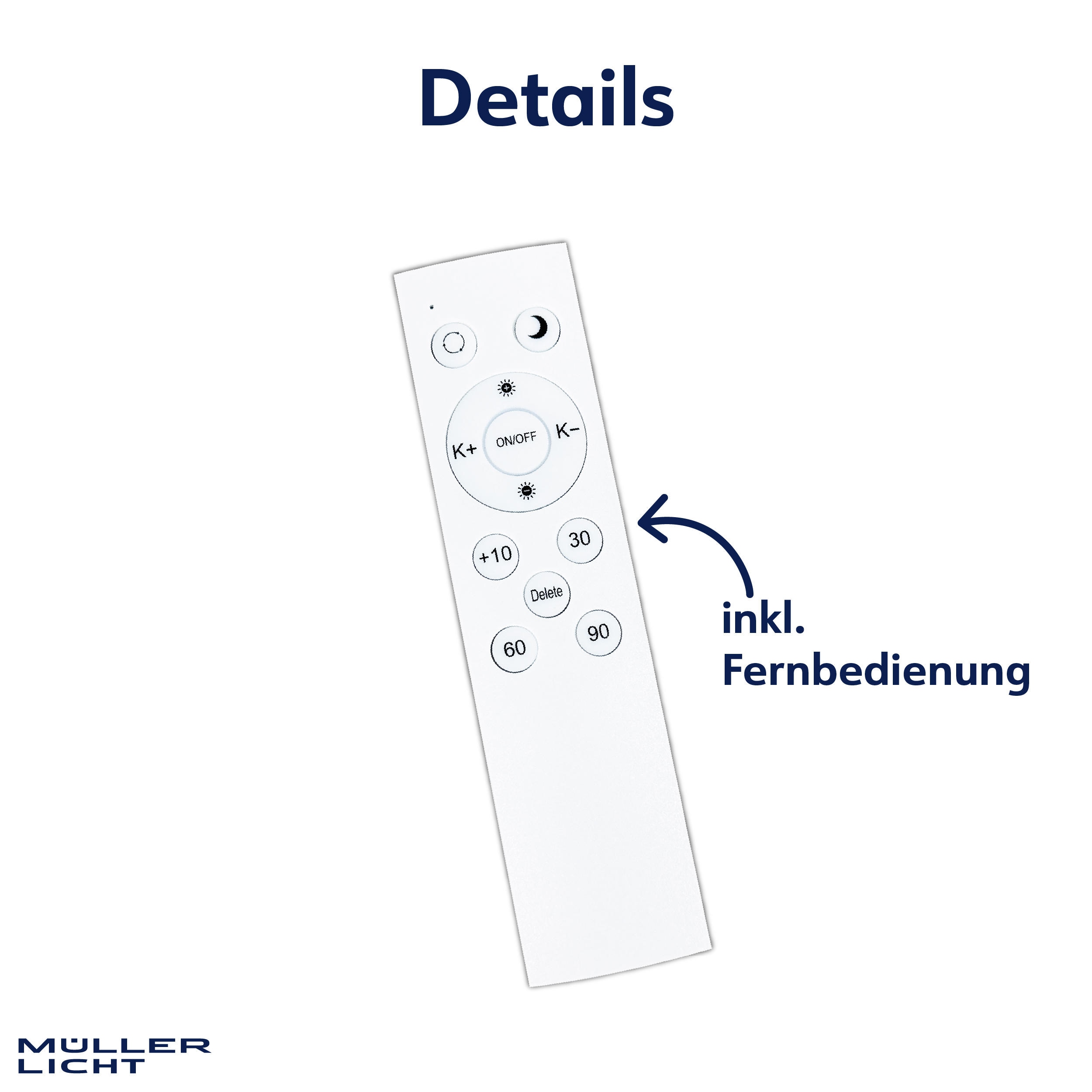 MÜLLER-LICHT LED-Deckenleuchte Rami 36 black, 24W, 2500lm, 2700-6500K, IP20, CCT