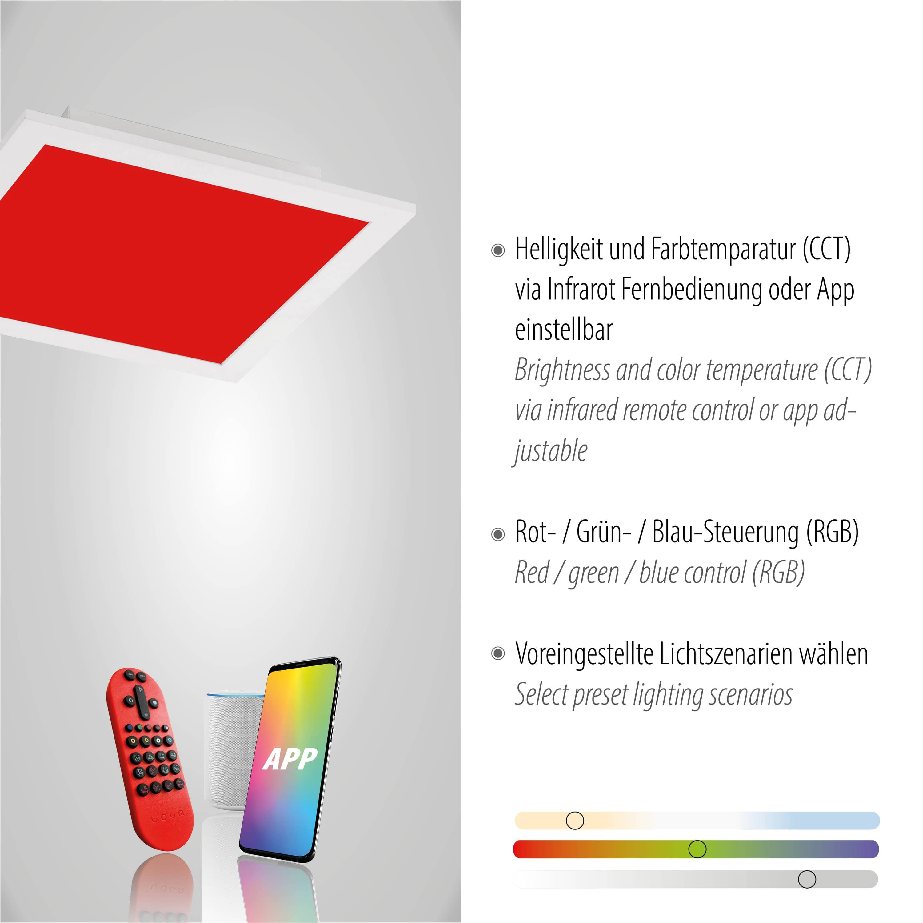 JUST LIGHT LED-Deckenleuchte 14680-16 weiss, 15 W, 2100 lm, CCT, RGB, Smart Home JUST LIGHT LED-Deckenleuchte 14680-16 weiss, 15 W, 2100 lm, CCT, RGB, Smart Home