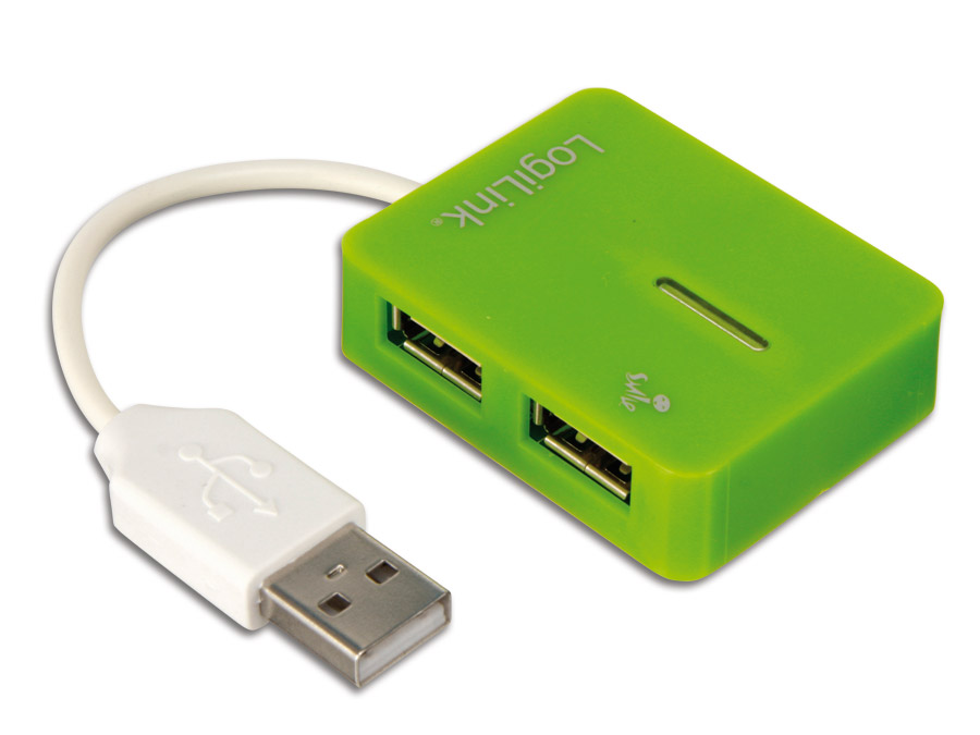 LOGILINK USB-Hub Smile, grün LOGILINK USB-Hub Smile, grün