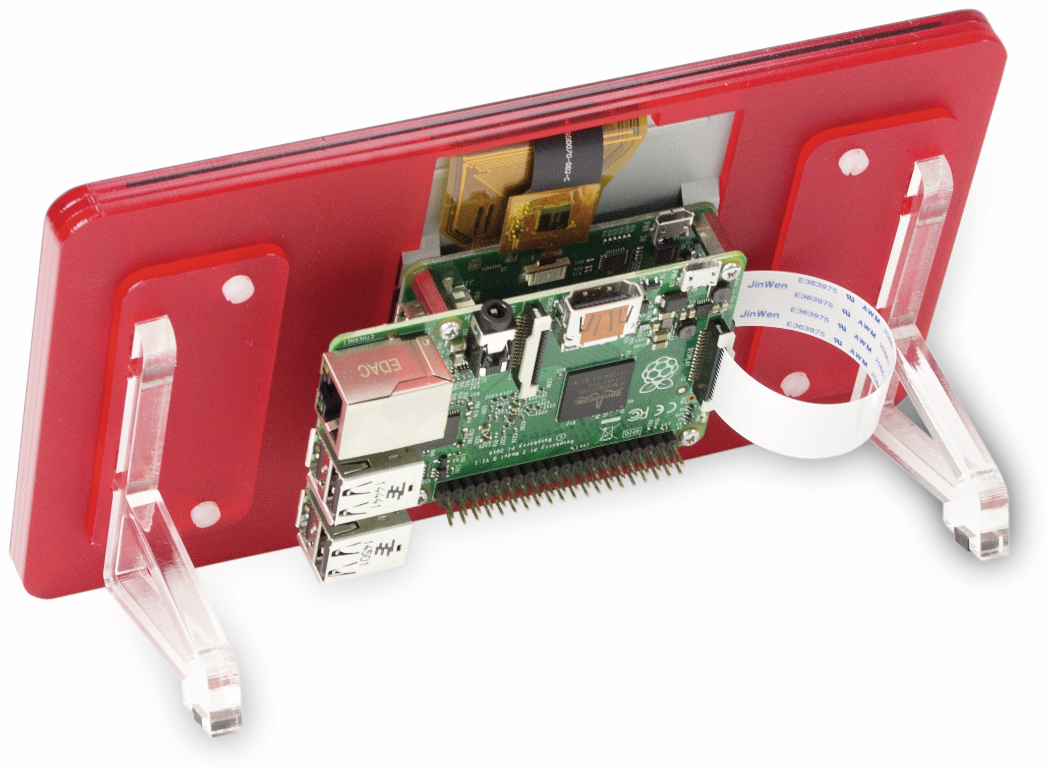 RASPBERRY PI 7" Touch-Display-Rahmen Coupe (rot) RASPBERRY PI 7" Touch-Display-Rahmen Coupe (rot)