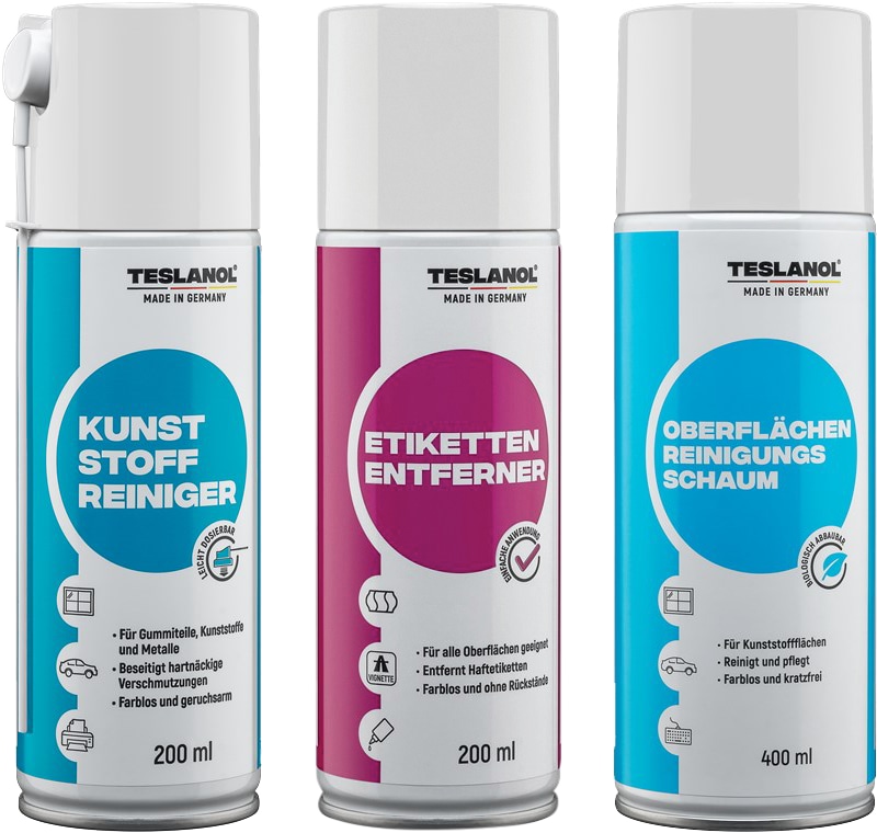 TESLANOL Autopflege-Sprays-Set, 3-teilig