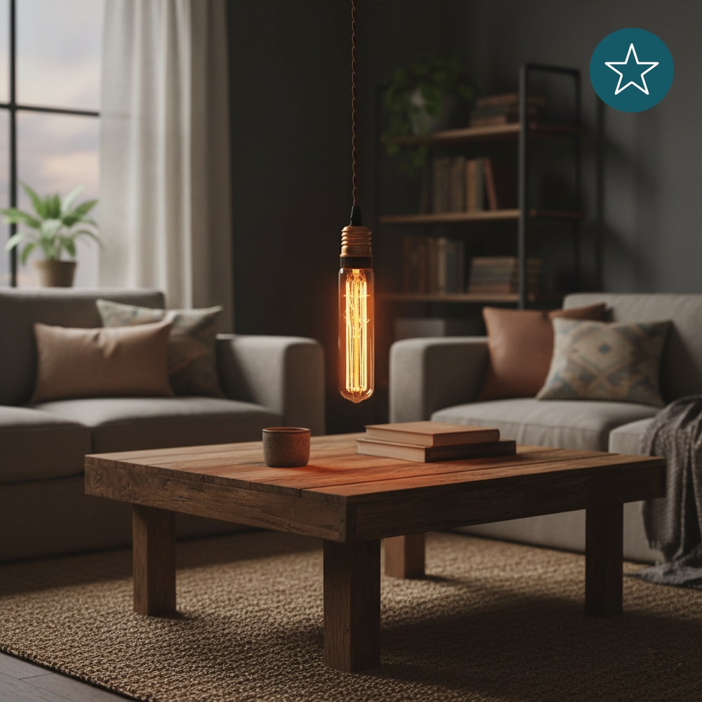 LUXULA LED-Filament-Lampe, Vintage Stab, E27, 2,3W, 65lm, 1800K LUXULA LED-Filament-Lampe, Vintage Stab, E27, 2,3W, 65lm, 1800K