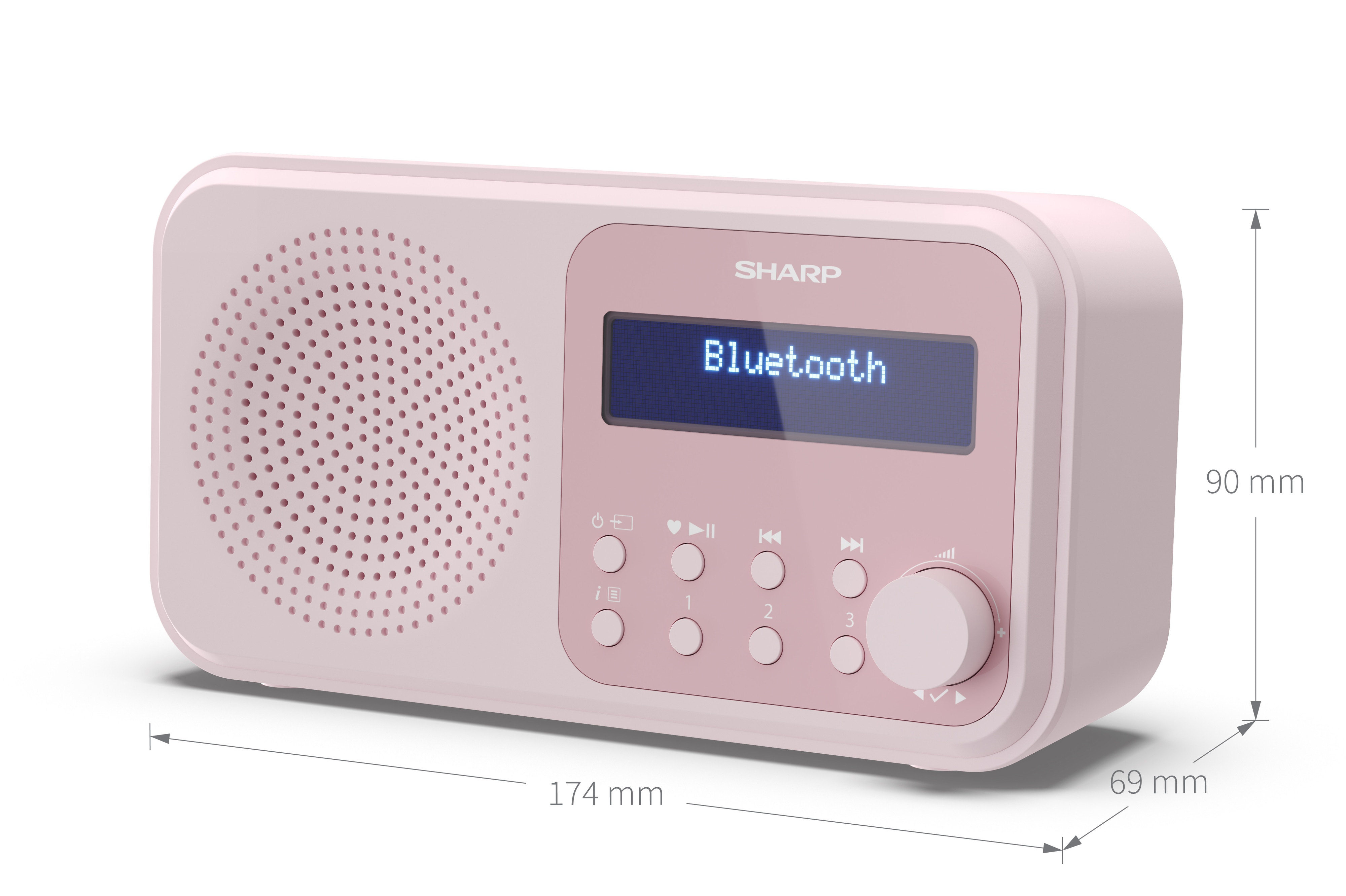 SHARP DAB+/FM Radio DR-P420, USB, Bluetooth, rosa SHARP DAB+/FM Radio DR-P420, USB, Bluetooth, rosa
