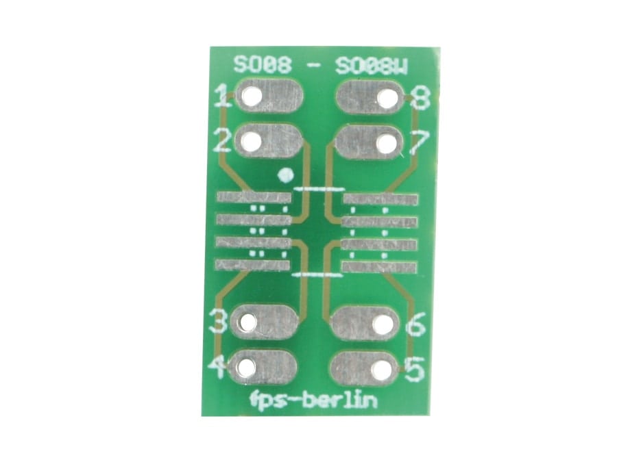 IC-Adapterplatine, SO8/SO8W, Labor-Steckboard optimiert IC-Adapterplatine, SO8/SO8W, Labor-Steckboard optimiert
