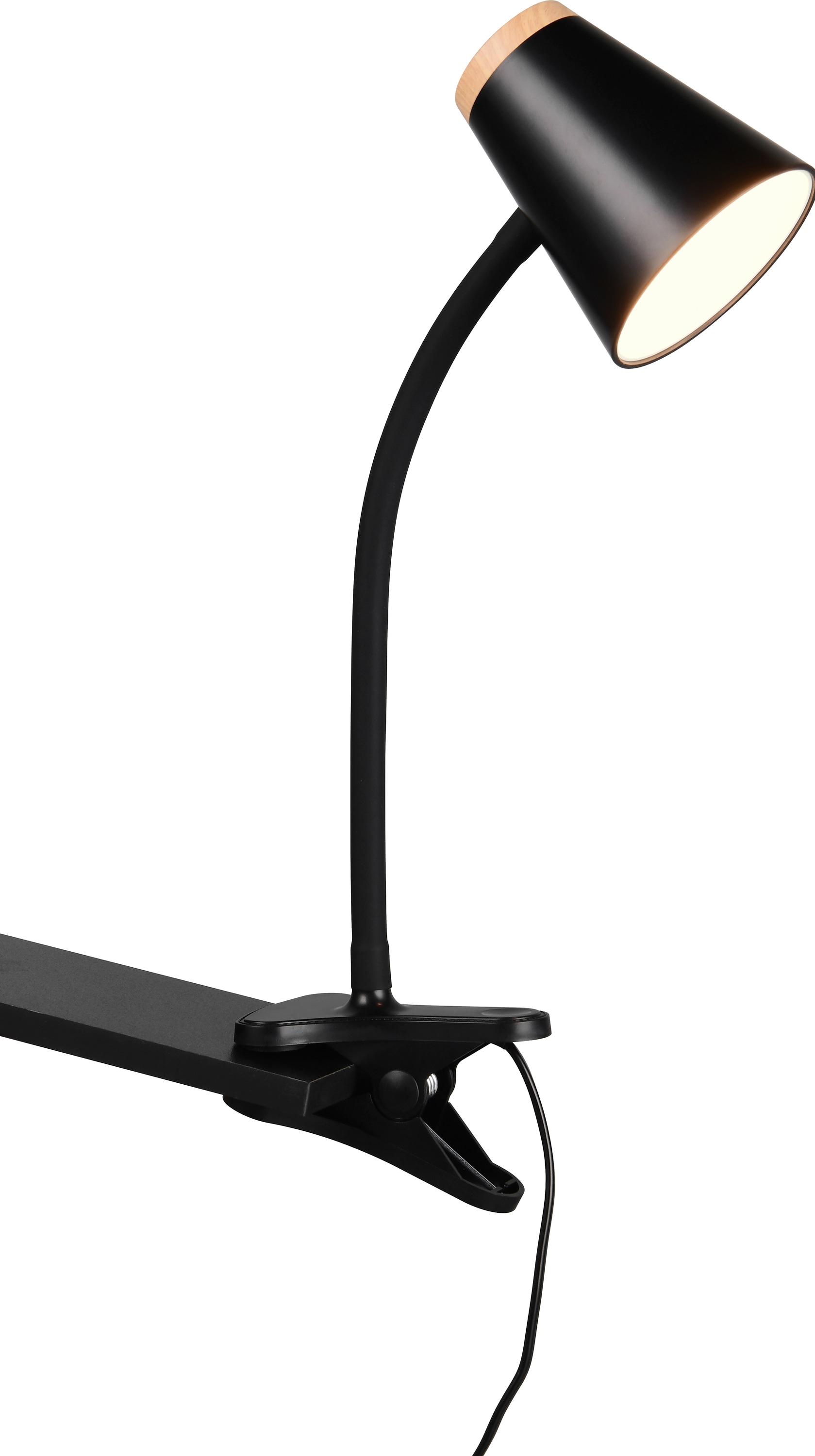 REALITY LED-Klemmleuchte PONGO, R25831102, 4,5W, 500lm, 3000K, schwarz REALITY LED-Klemmleuchte PONGO, R25831102, 4,5W, 500lm, 3000K, schwarz